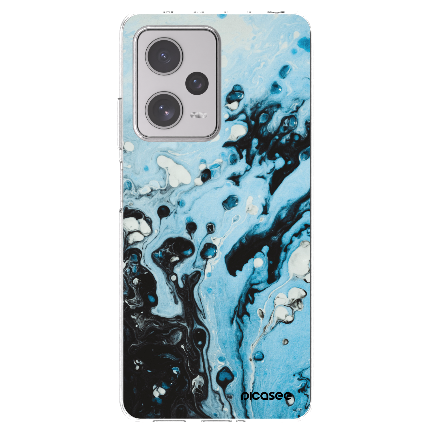 Picasee silikonowe przeźroczyste etui na Xiaomi Redmi Note 12 Pro+ 5G - Organic blue