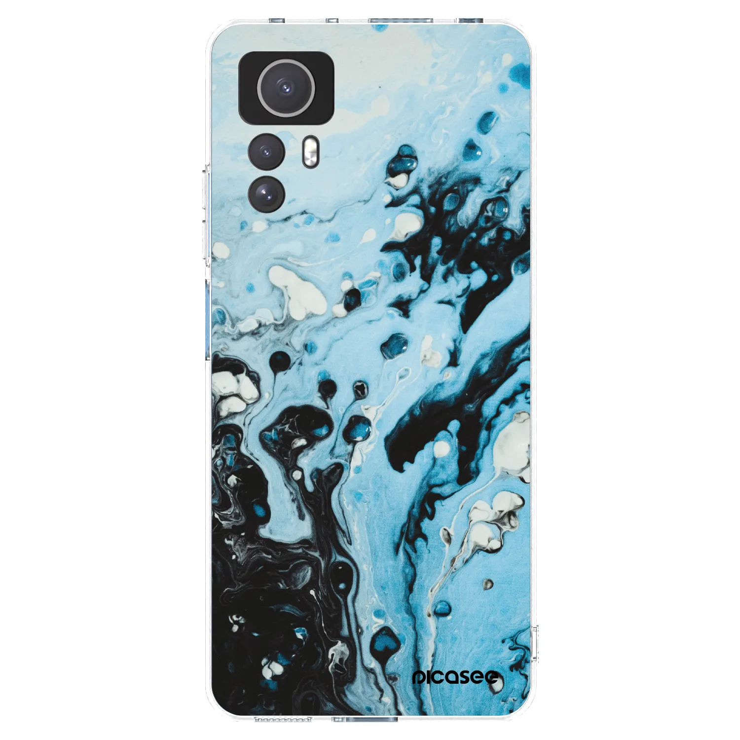 Picasee silikonowe przeźroczyste etui na Xiaomi Redmi Note 12S - Organic blue