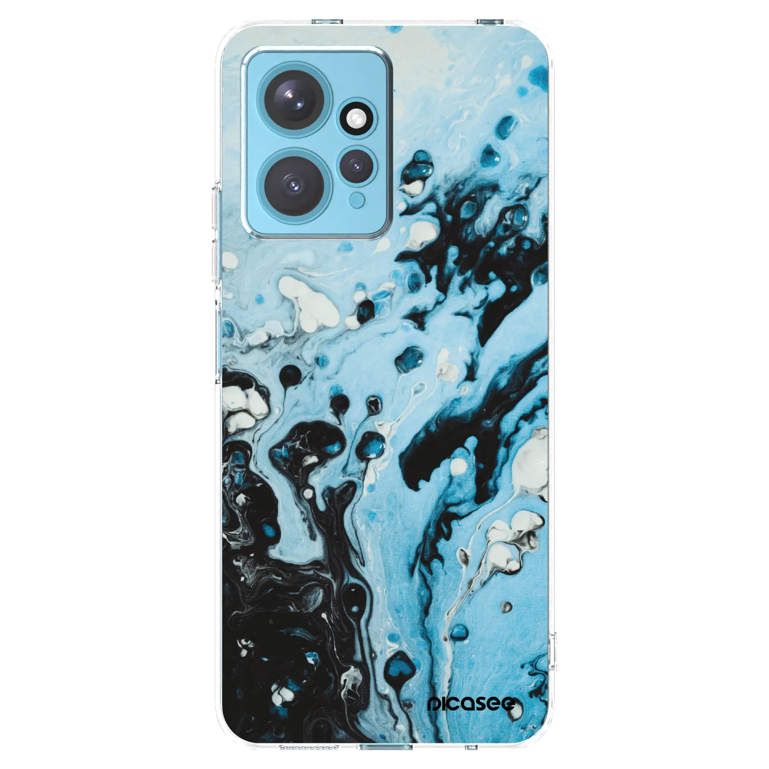 Picasee silikonowe przeźroczyste etui na Xiaomi Redmi Note 12 4G - Organic blue