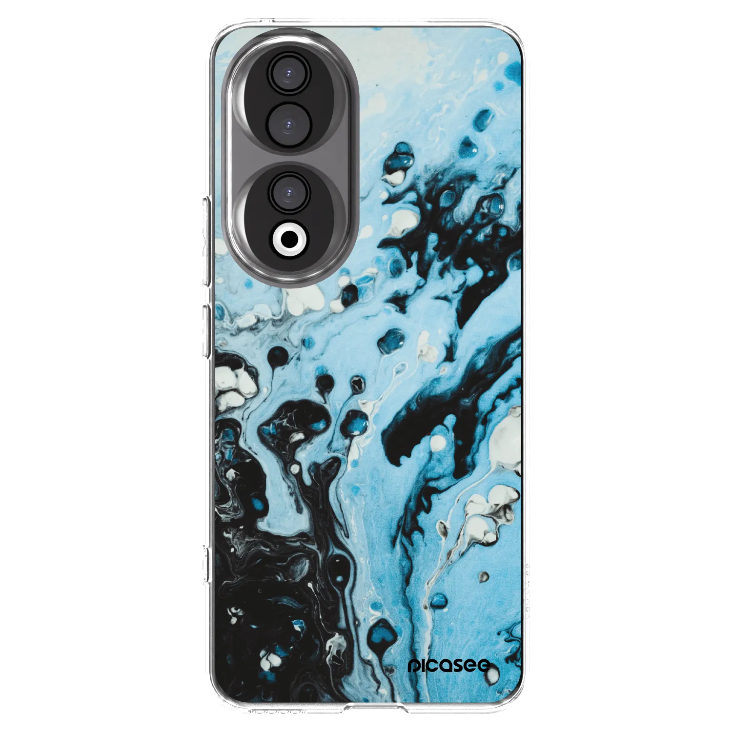 Picasee silikonowe przeźroczyste etui na Honor 90 5G - Organic blue