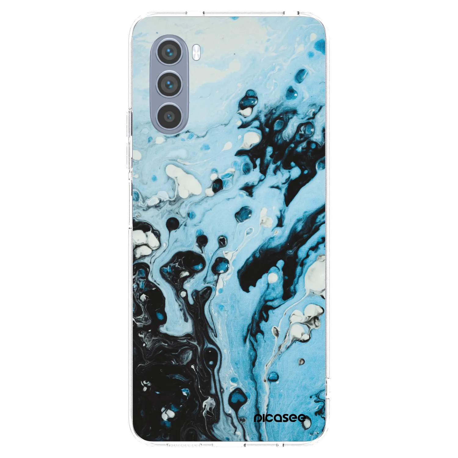 Picasee silikonowe przeźroczyste etui na Motorola Moto G62 - Organic blue