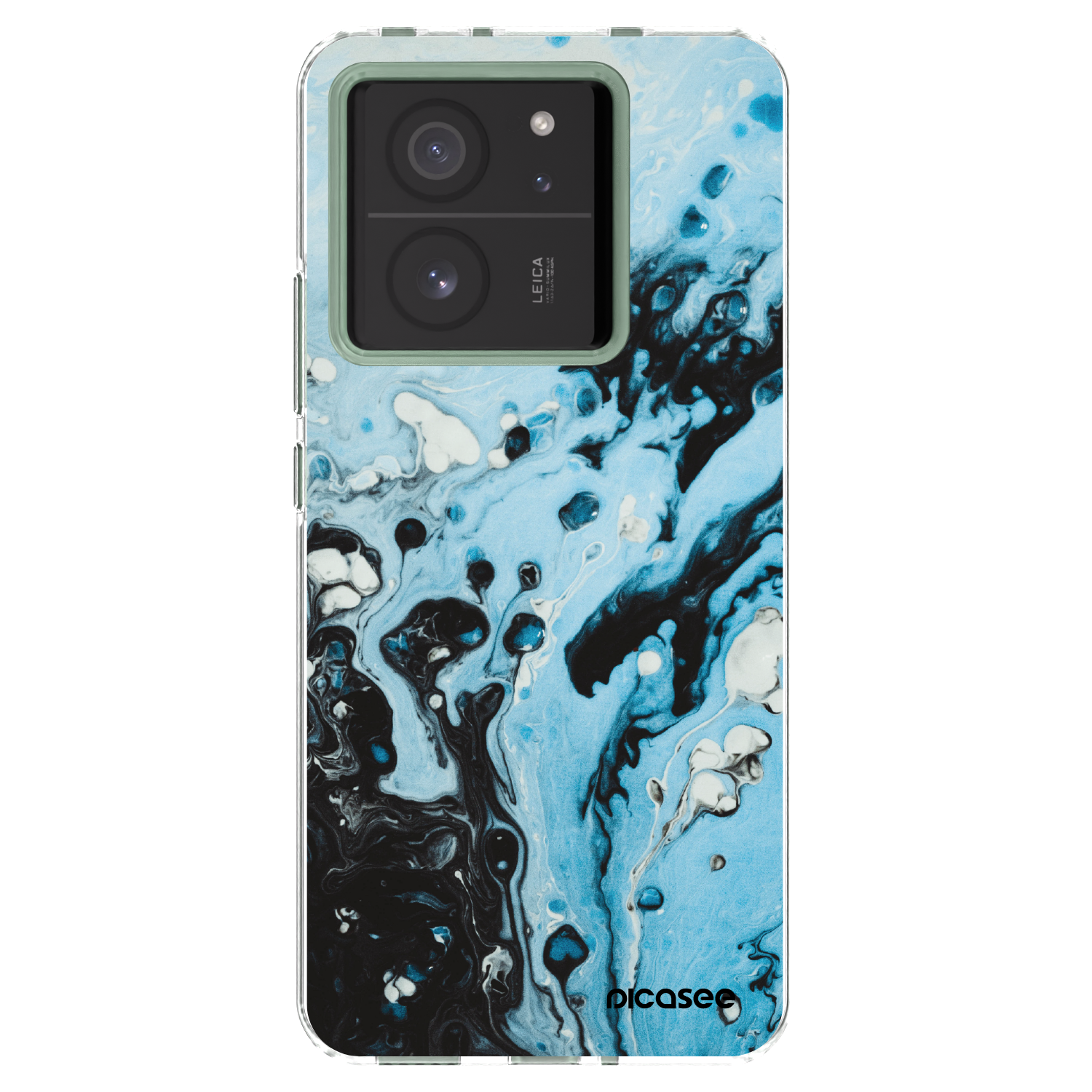 Picasee silikonowe przeźroczyste etui na Xiaomi 13T Pro - Organic blue