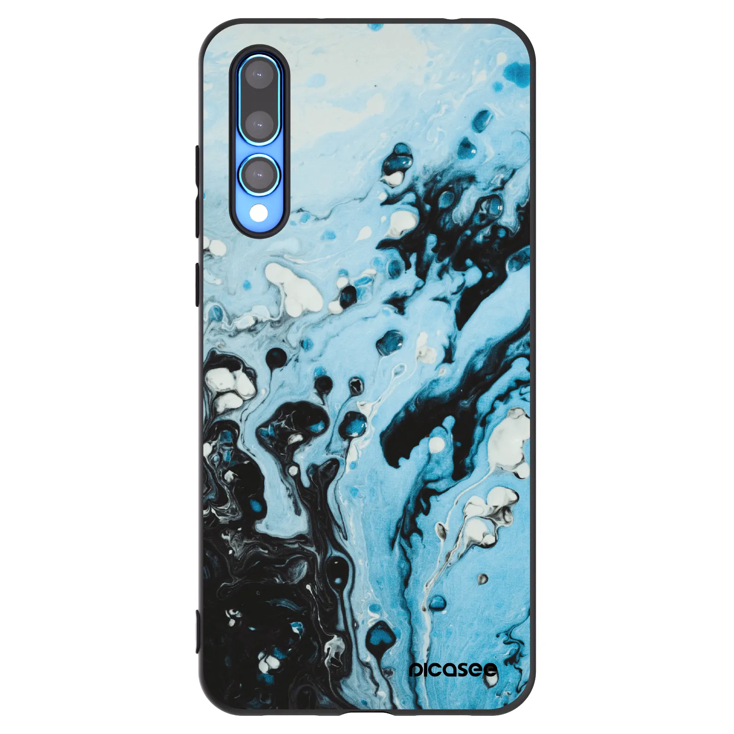Picasee silikonowe czarne etui na Huawei P20 Pro - Organic blue
