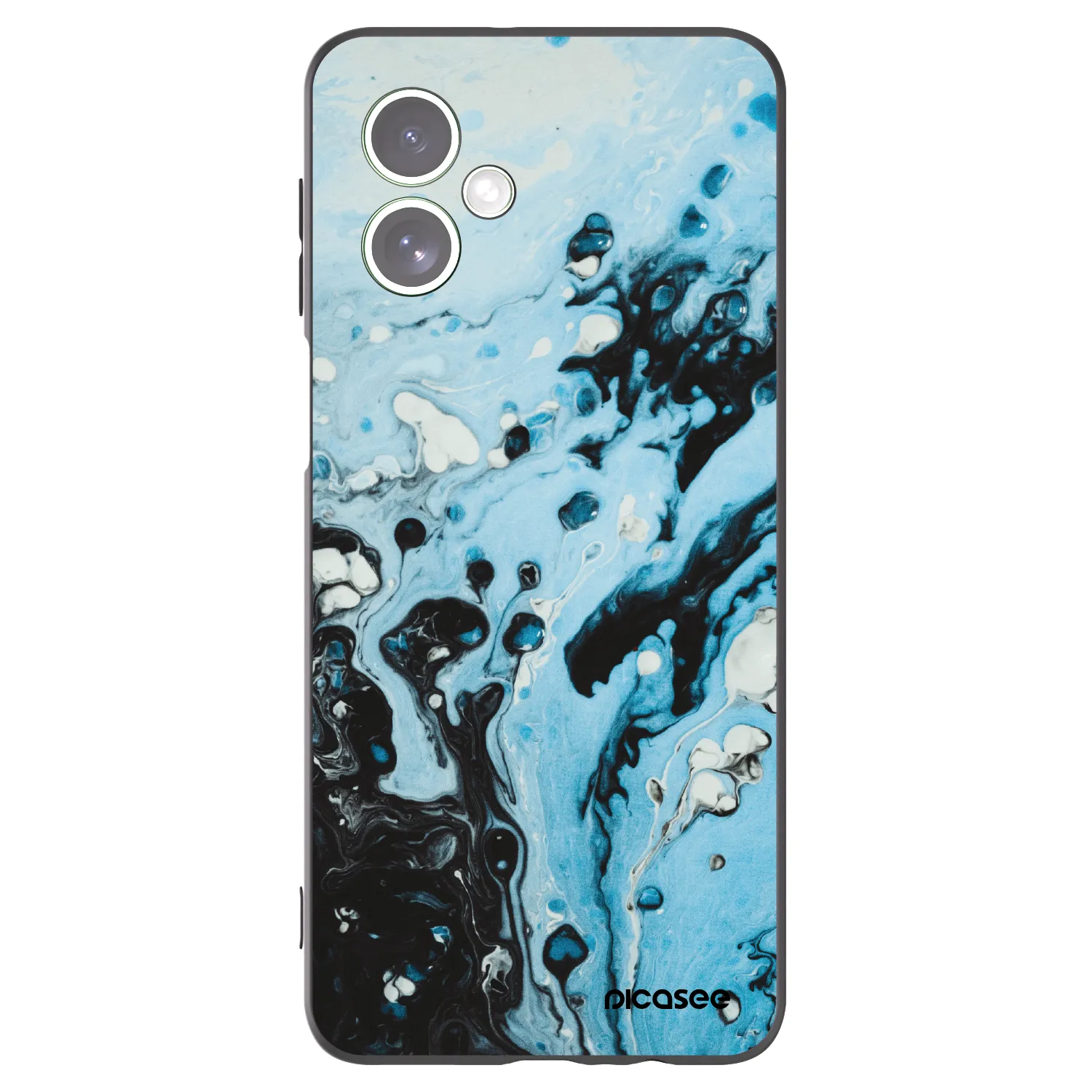 Picasee silikonowe czarne etui na Motorola Moto G54 5G - Organic blue