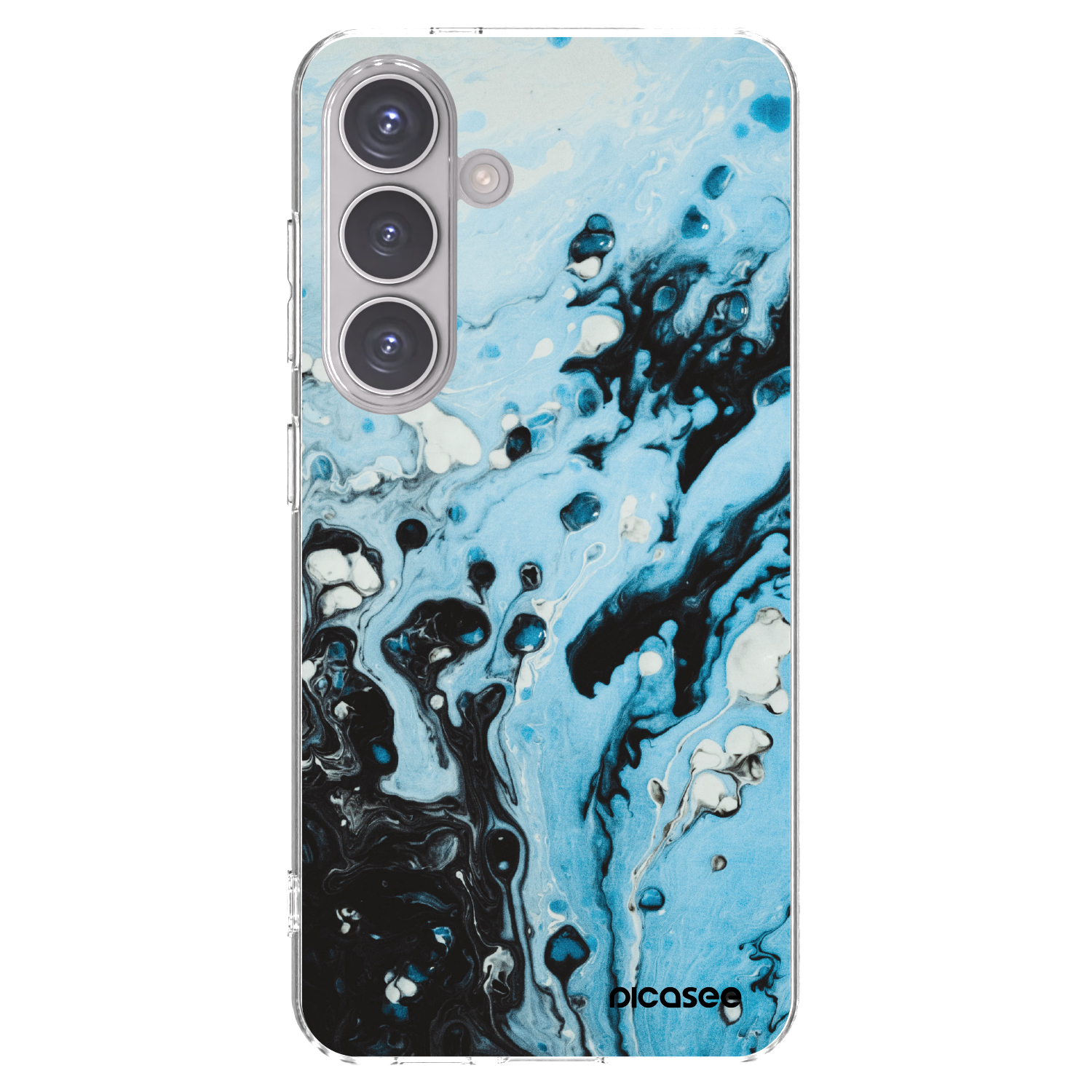 Picasee silikonowe przeźroczyste etui na Samsung Galaxy S24 S921B 5G - Organic blue