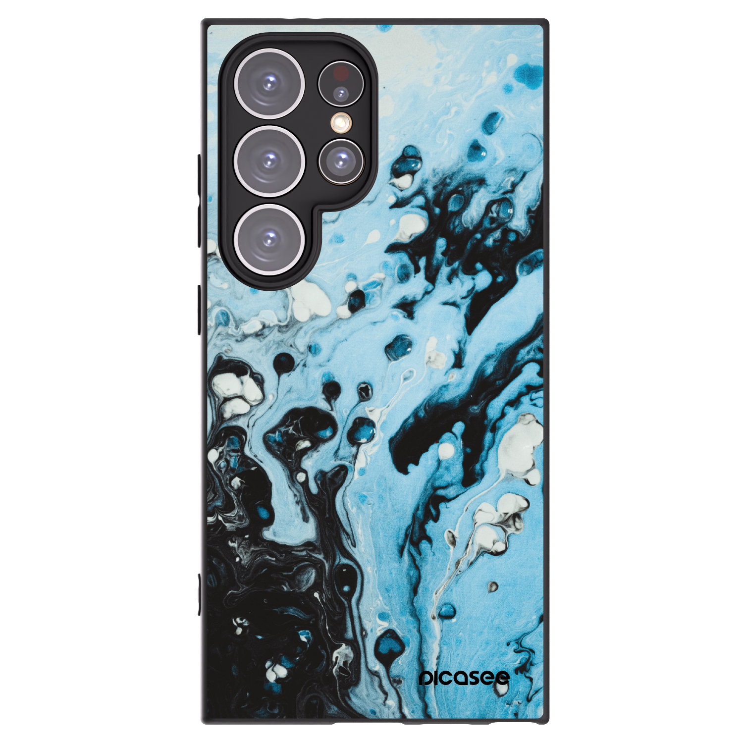 Picasee silikonowe czarne etui na Samsung Galaxy S24 Ultra S928B 5G - Organic blue