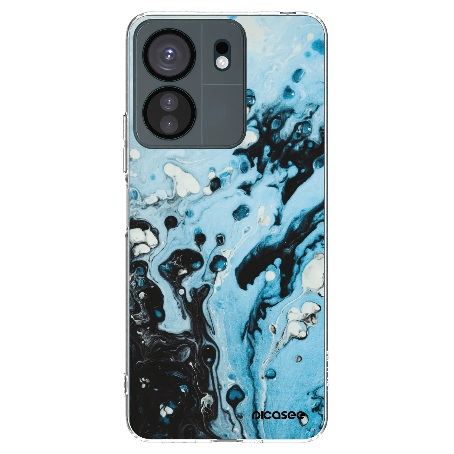 Picasee silikonowe przeźroczyste etui na Xiaomi Redmi 13C 4G - Organic blue