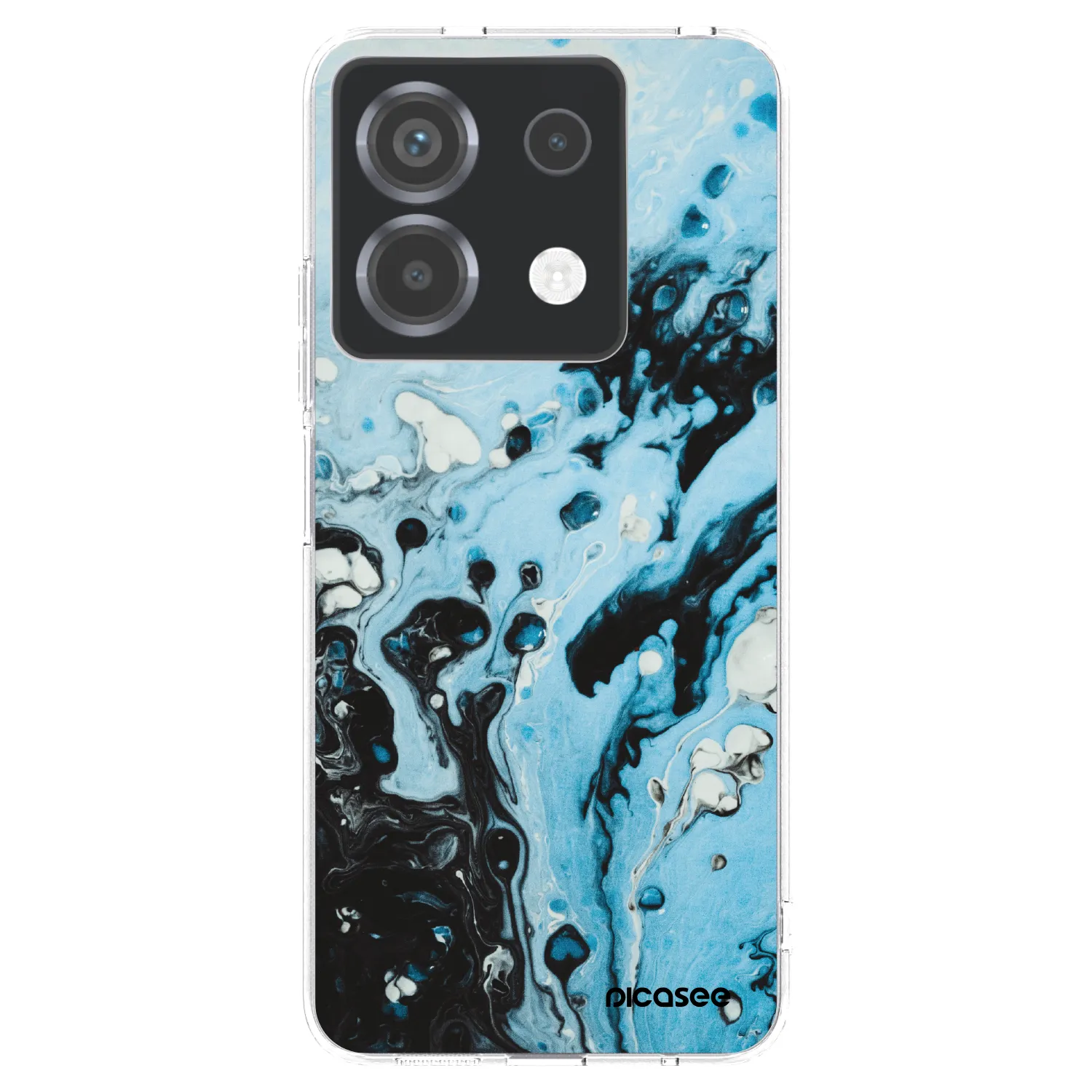 Picasee silikonowe przeźroczyste etui na Xiaomi Poco X6 - Organic blue
