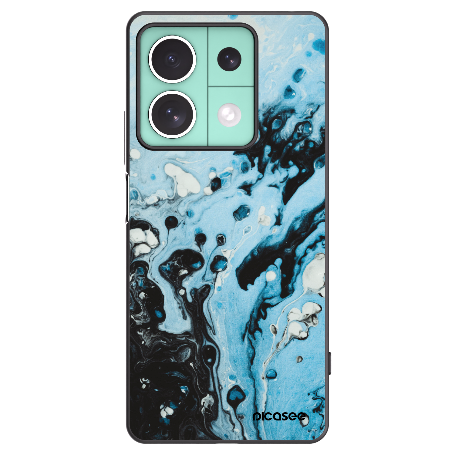 Picasee silikonowe czarne etui na Xiaomi Redmi Note 13 5G - Organic blue