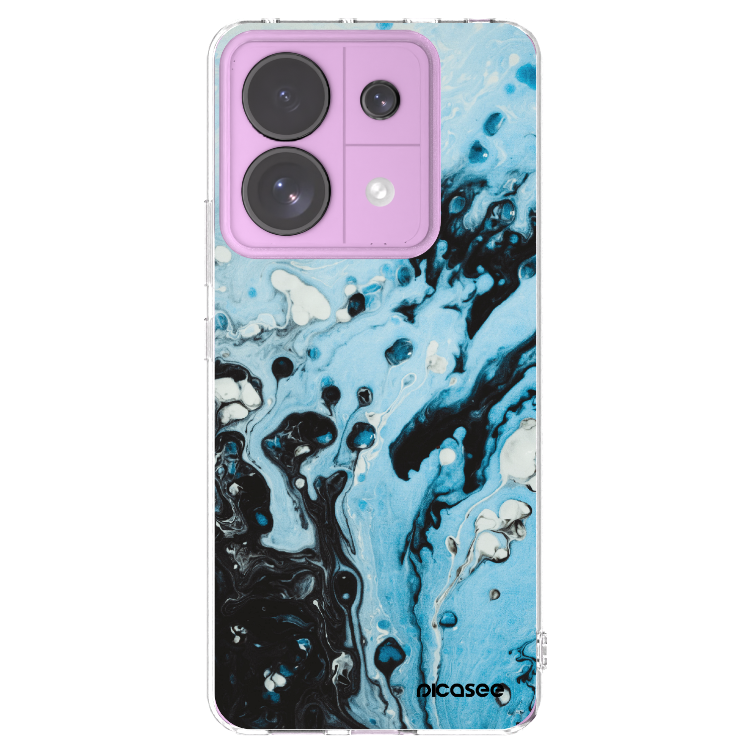 Picasee silikonowe przeźroczyste etui na Xiaomi Redmi Note 13 Pro 5G - Organic blue