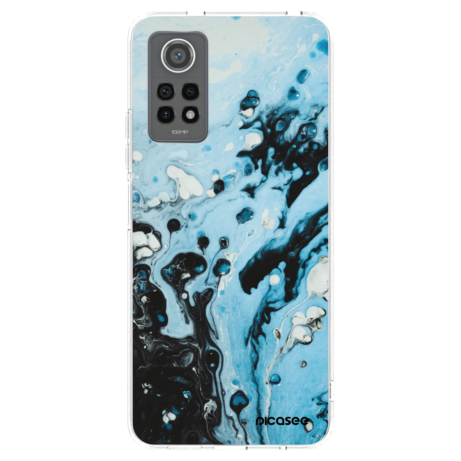 Picasee silikonowe przeźroczyste etui na Xiaomi Redmi Note 12 Pro 4G - Organic blue