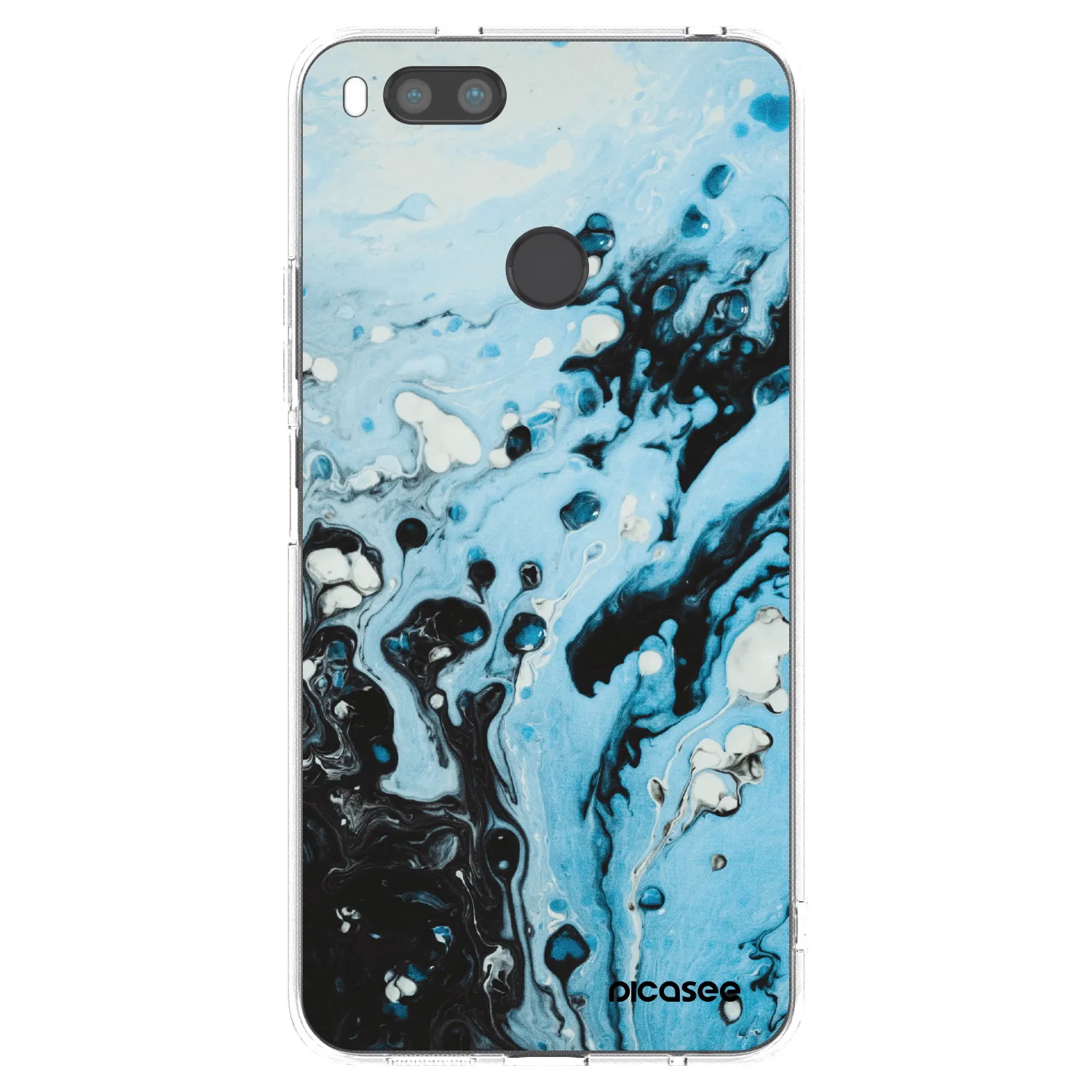 Picasee silikonowe przeźroczyste etui na Xiaomi Mi A1 Global - Organic blue