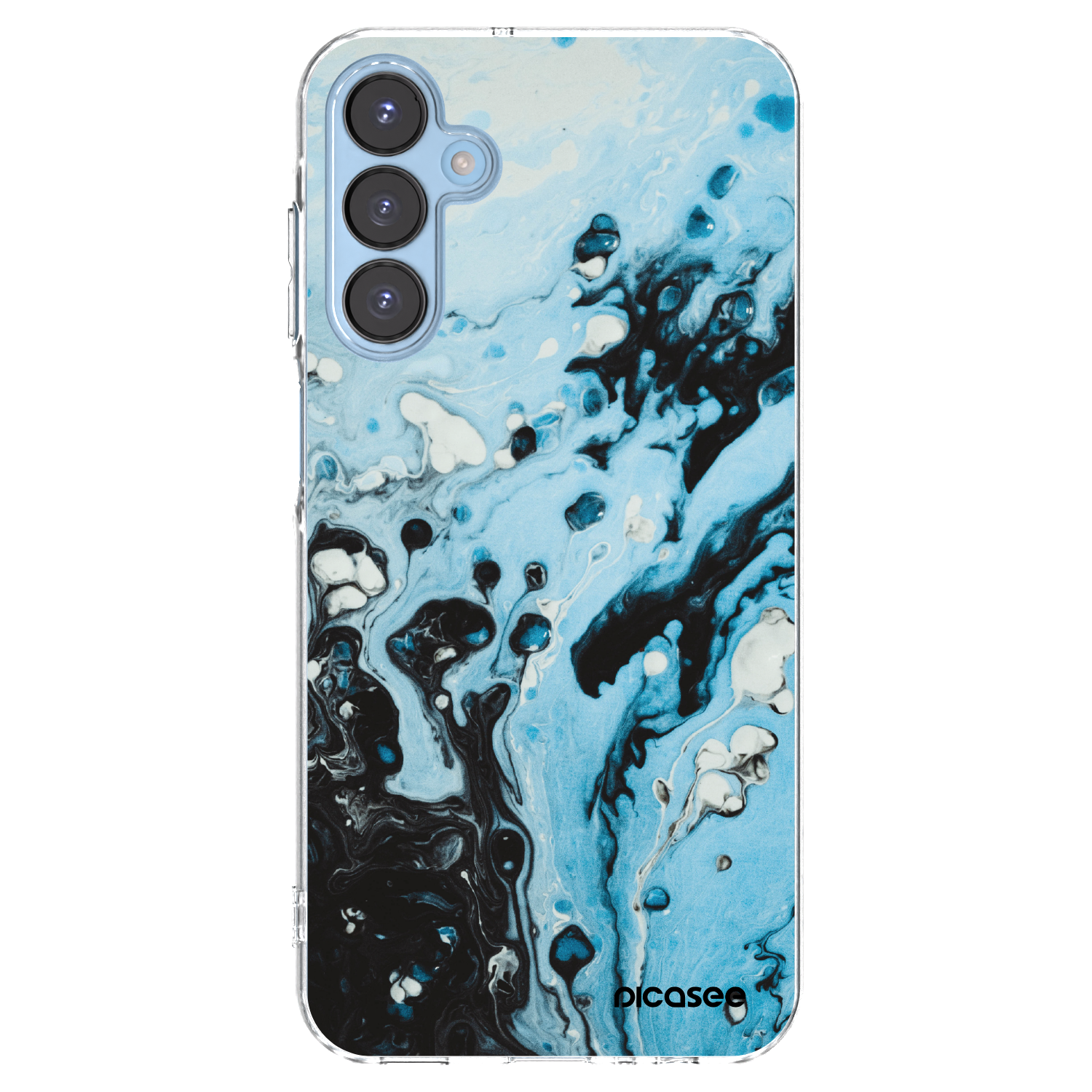 Picasee silikonowe przeźroczyste etui na Samsung Galaxy A15 A156B 5G - Organic blue
