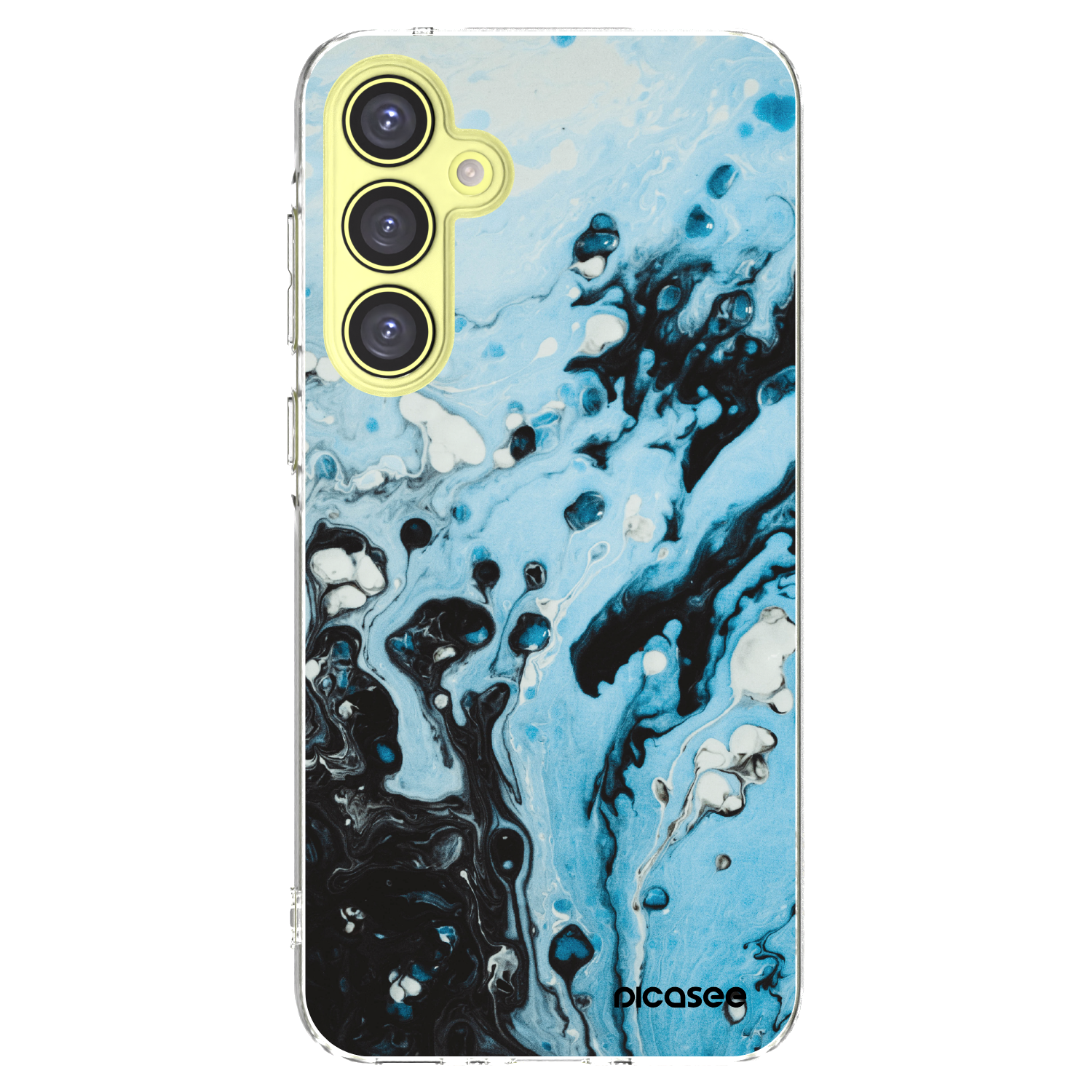 Picasee silikonowe przeźroczyste etui na Samsung Galaxy A35 5G A356B - Organic blue