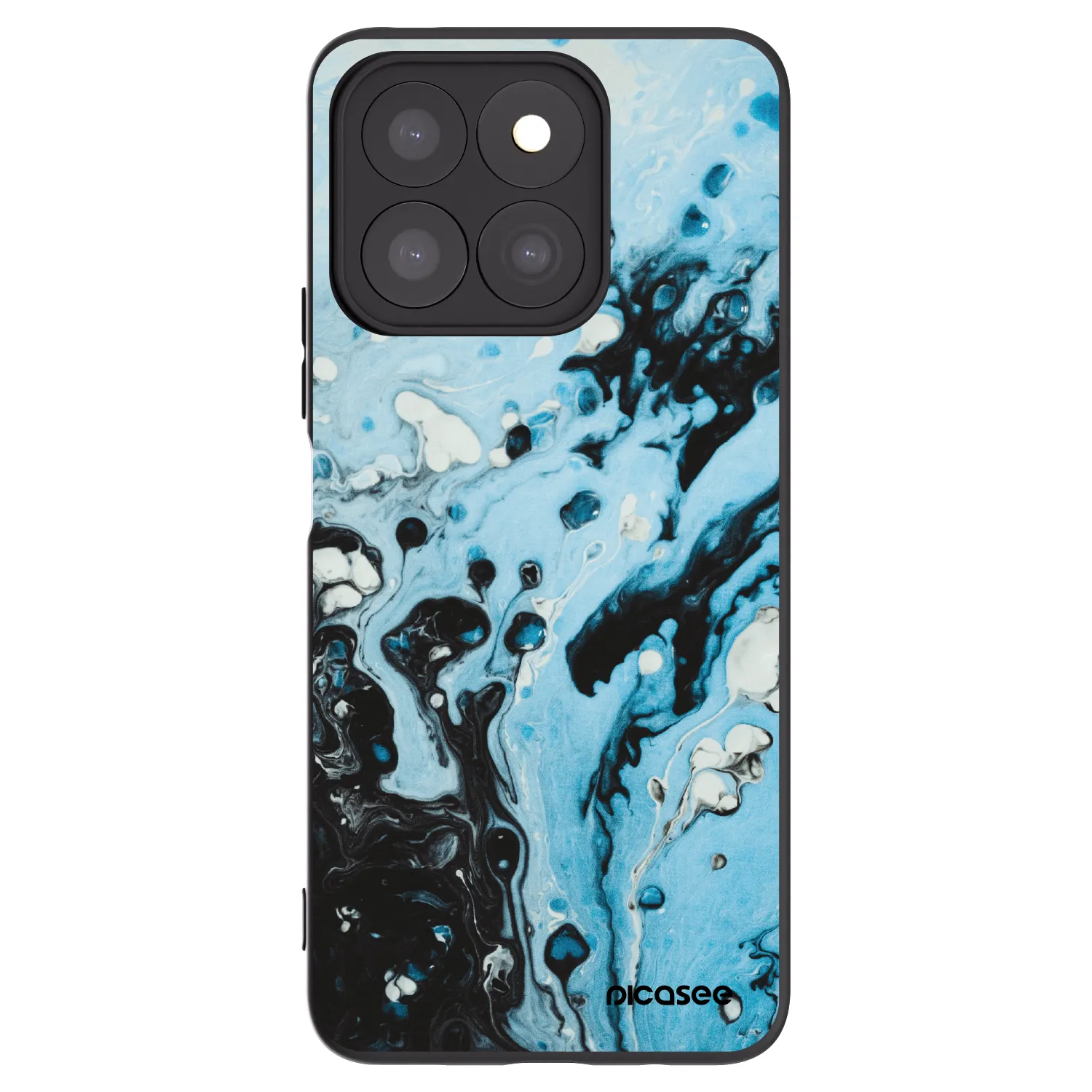 Picasee silikonowe czarne etui na Honor X8b - Organic blue