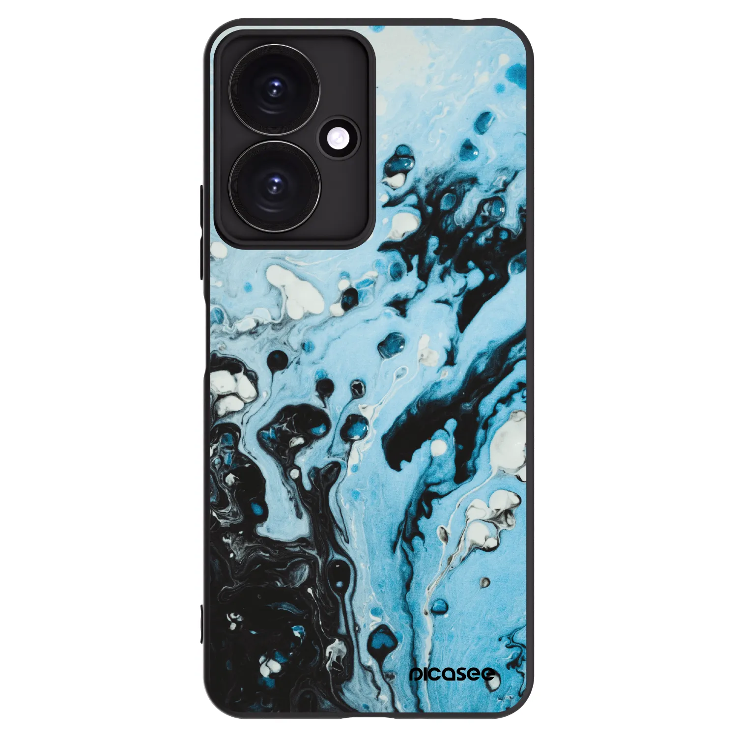 Picasee silikonowe czarne etui na Xiaomi Redmi 13C 5G - Organic blue