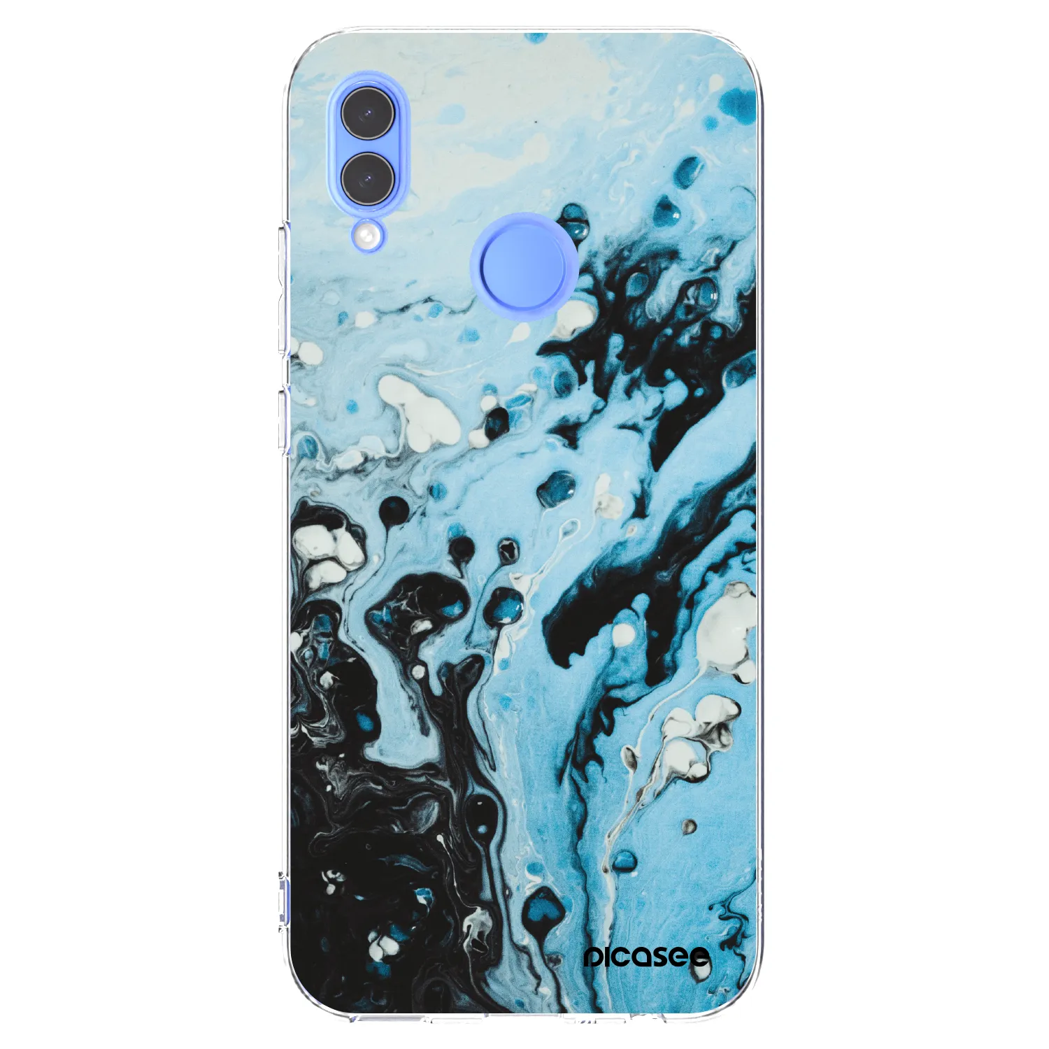 Picasee silikonowe przeźroczyste etui na Huawei P Smart 2019 - Organic blue