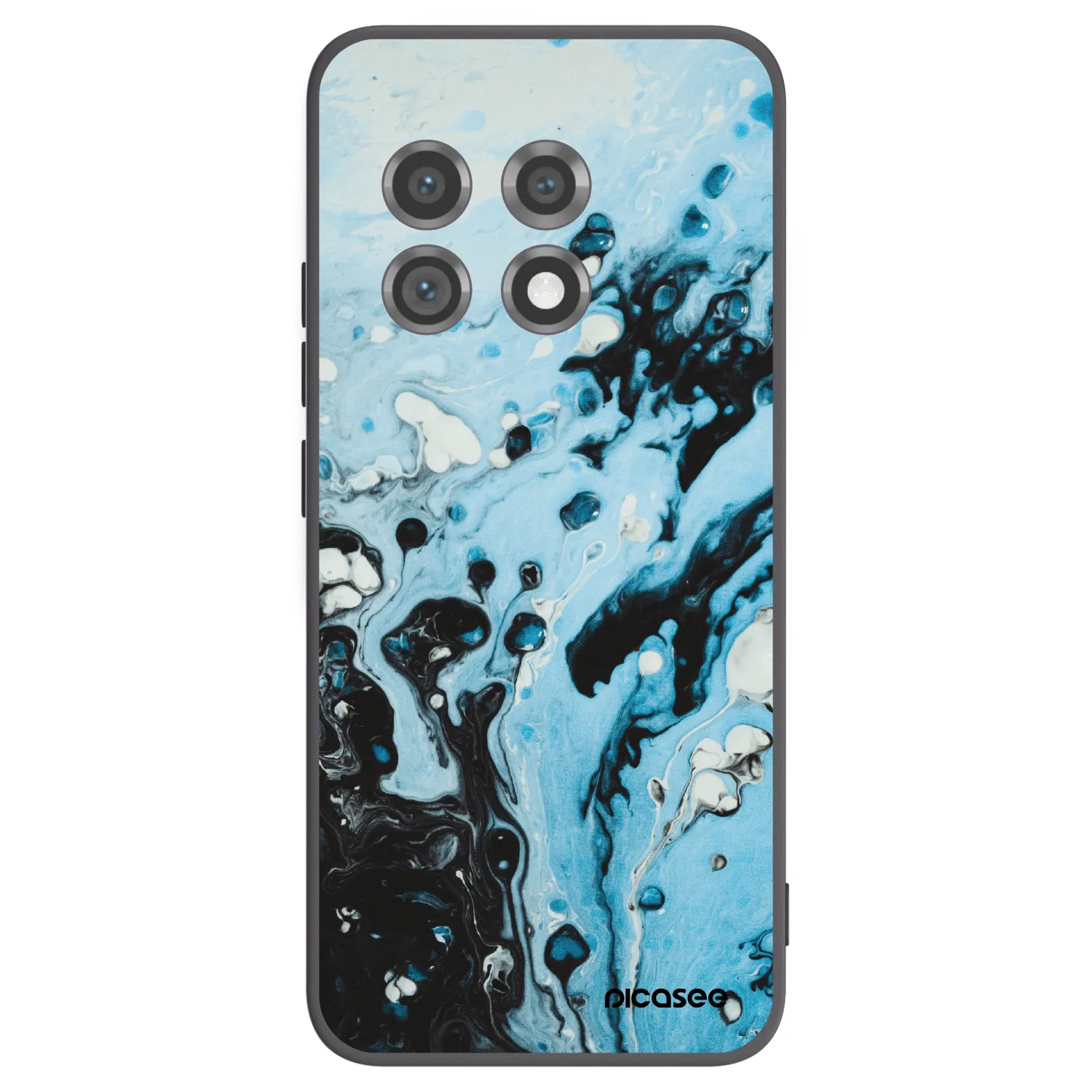 Picasee silikonowe czarne etui na OnePlus 11 5G - Organic blue