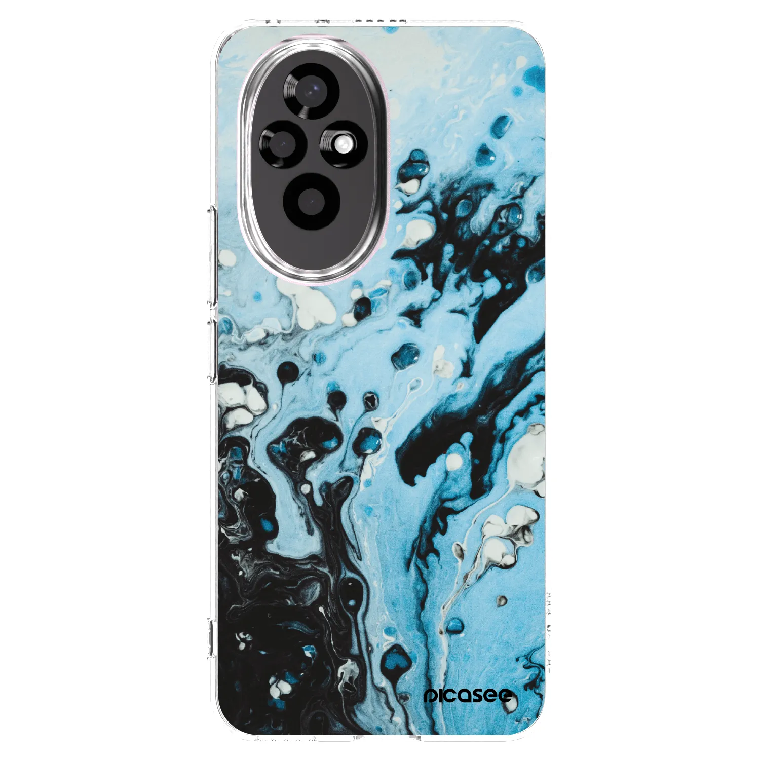 Picasee silikonowe przeźroczyste etui na Honor 200 Pro 5G - Organic blue