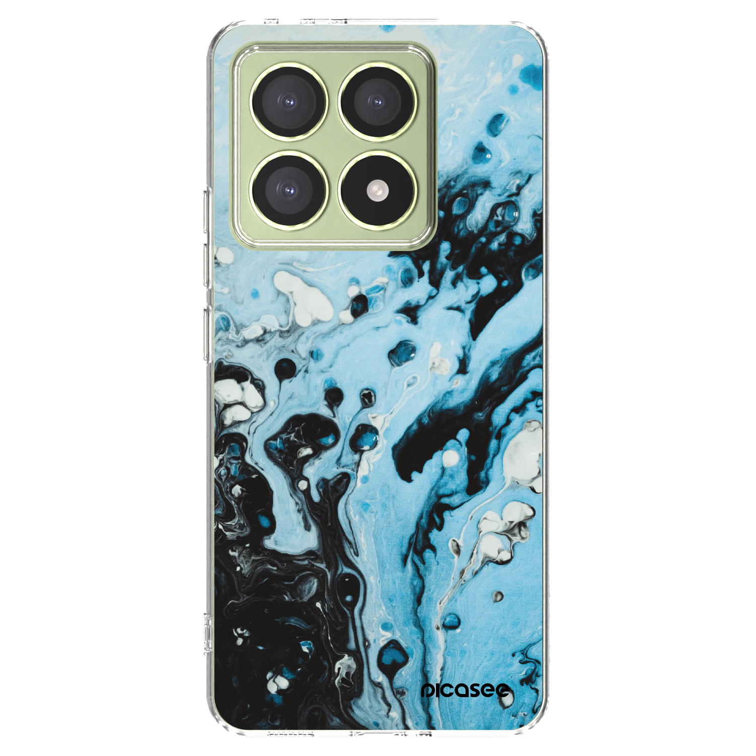 Picasee silikonowe przeźroczyste etui na Xiaomi 14T - Organic blue