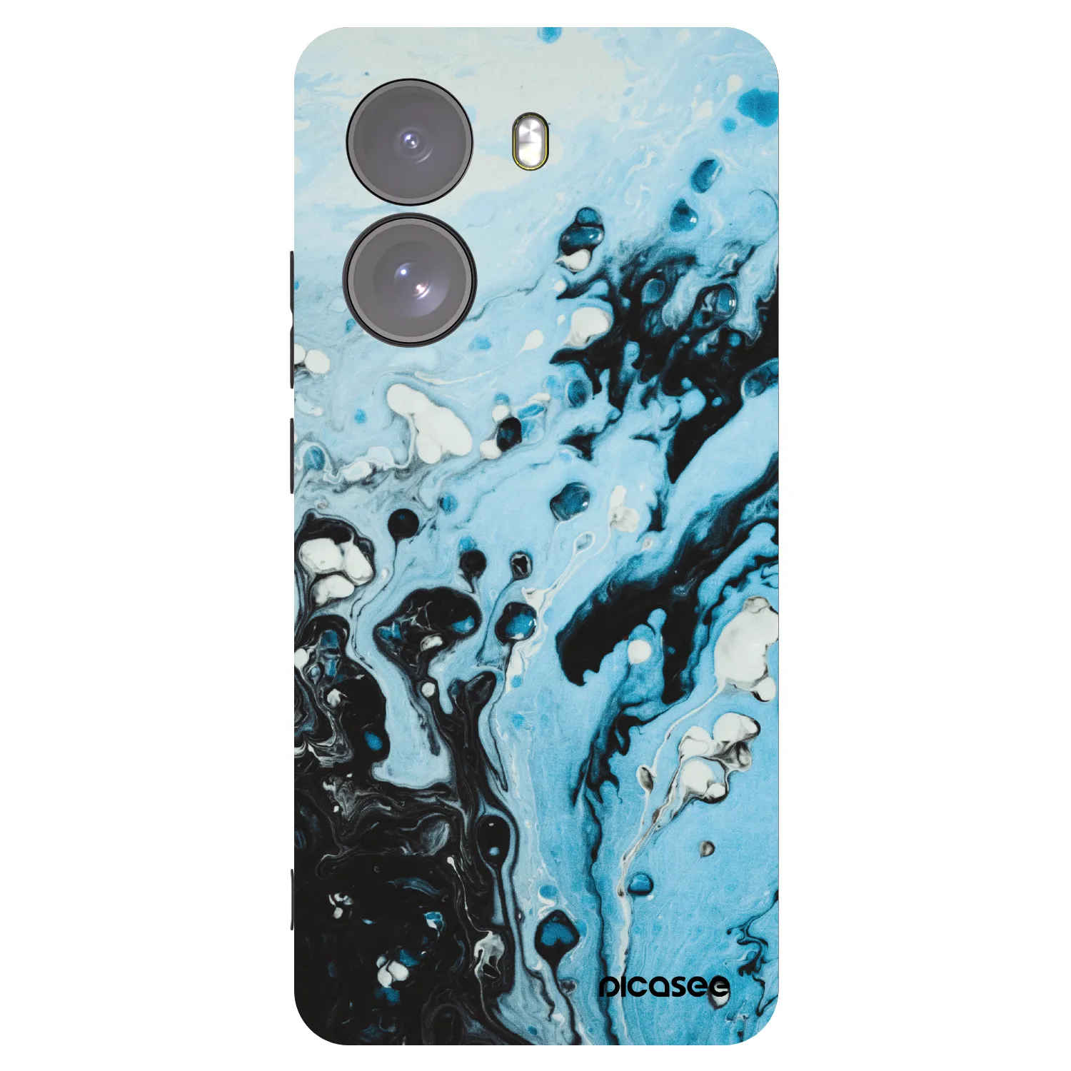 Picasee silikonowe czarne etui na Xiaomi Poco X7 - Organic blue