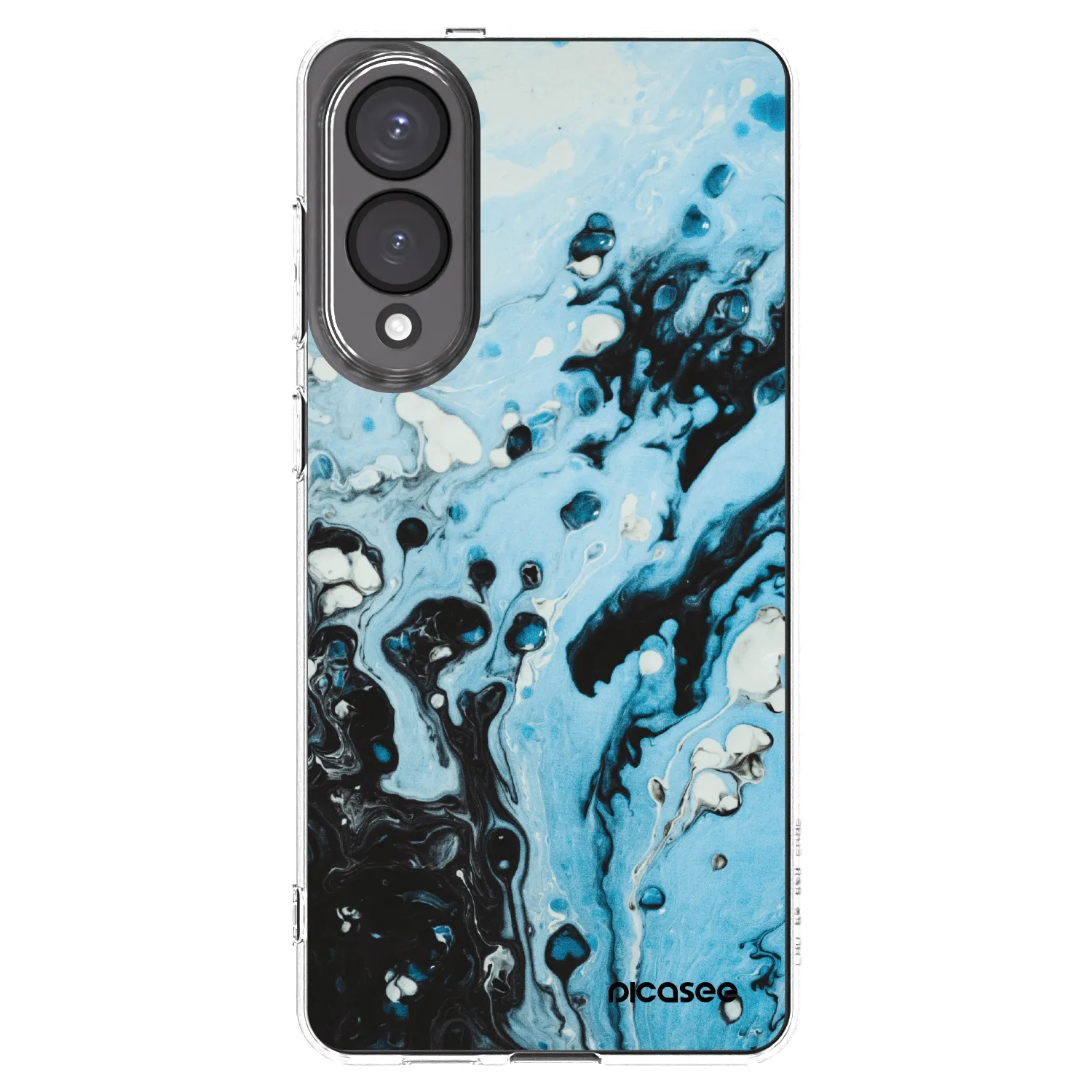 Picasee silikonowe przeźroczyste etui na Samsung Galaxy S25 Edge 5G - Organic blue