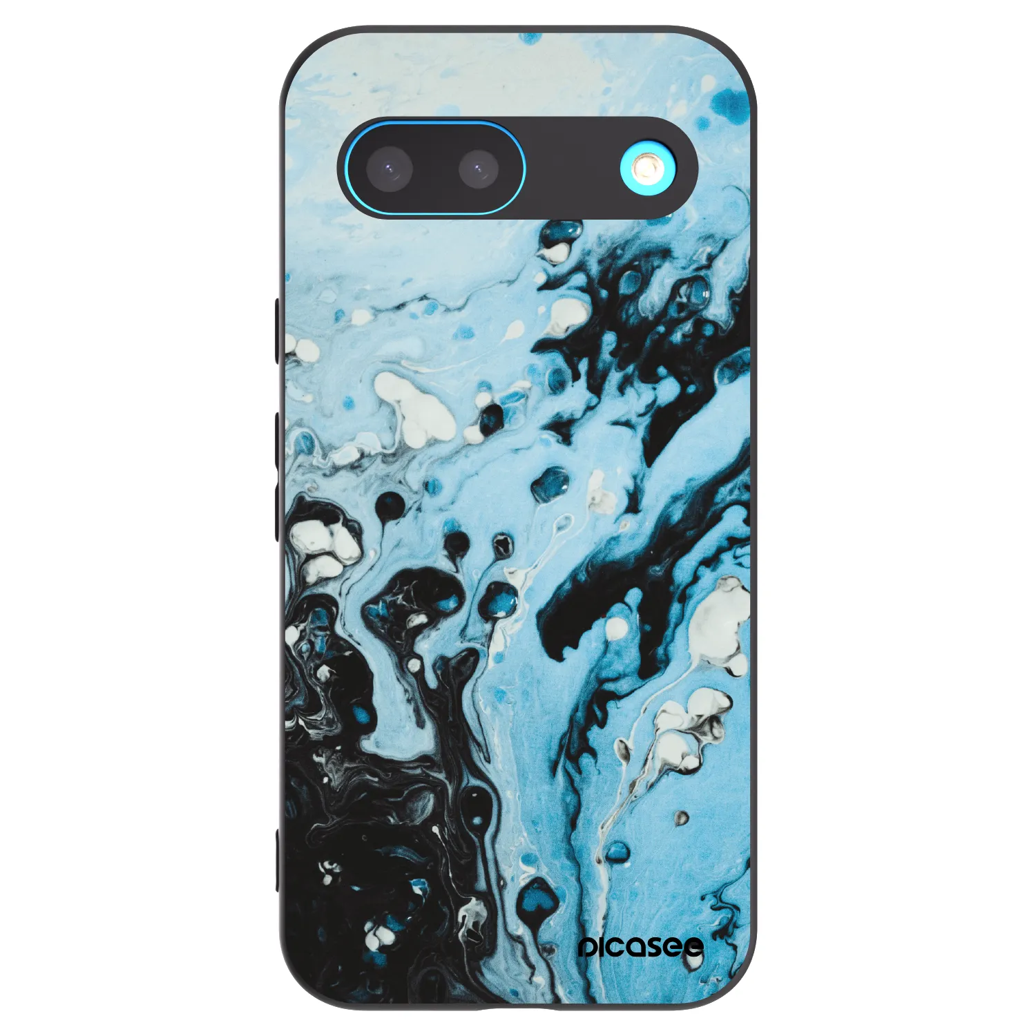 Picasee silikonowe czarne etui na Google Pixel 8 - Organic blue