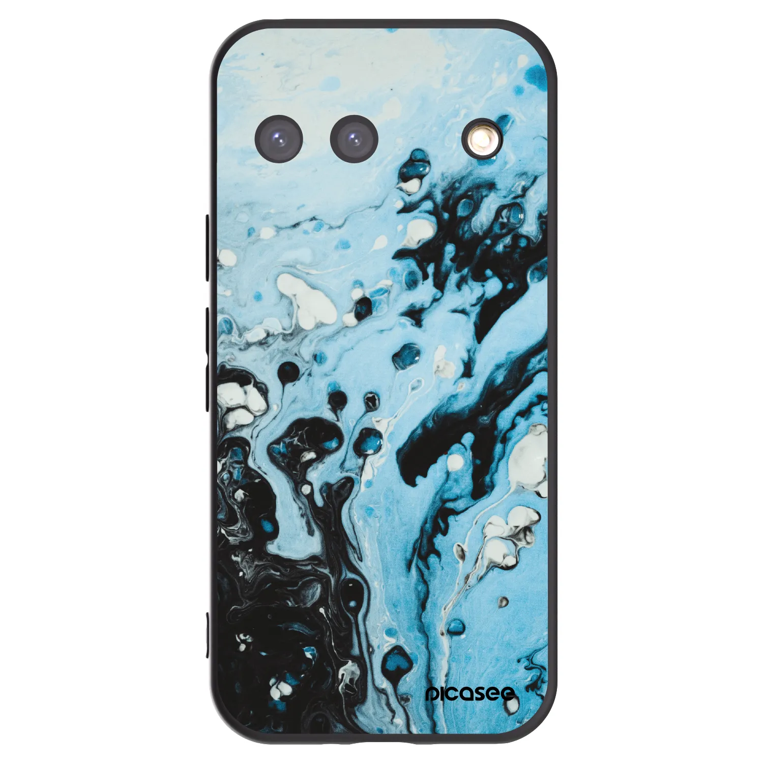 Picasee silikonowe czarne etui na Google Pixel 9 - Organic blue