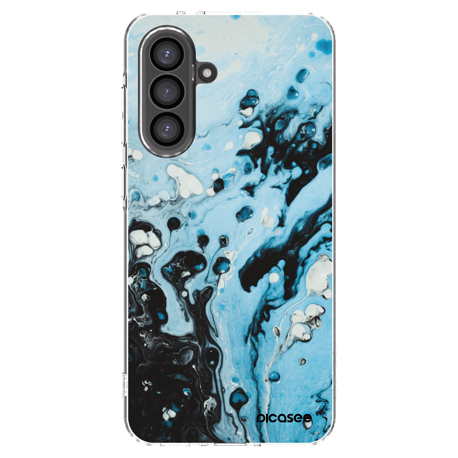 Picasee silikonowe przeźroczyste etui na Samsung Galaxy A36 5G - Organic blue
