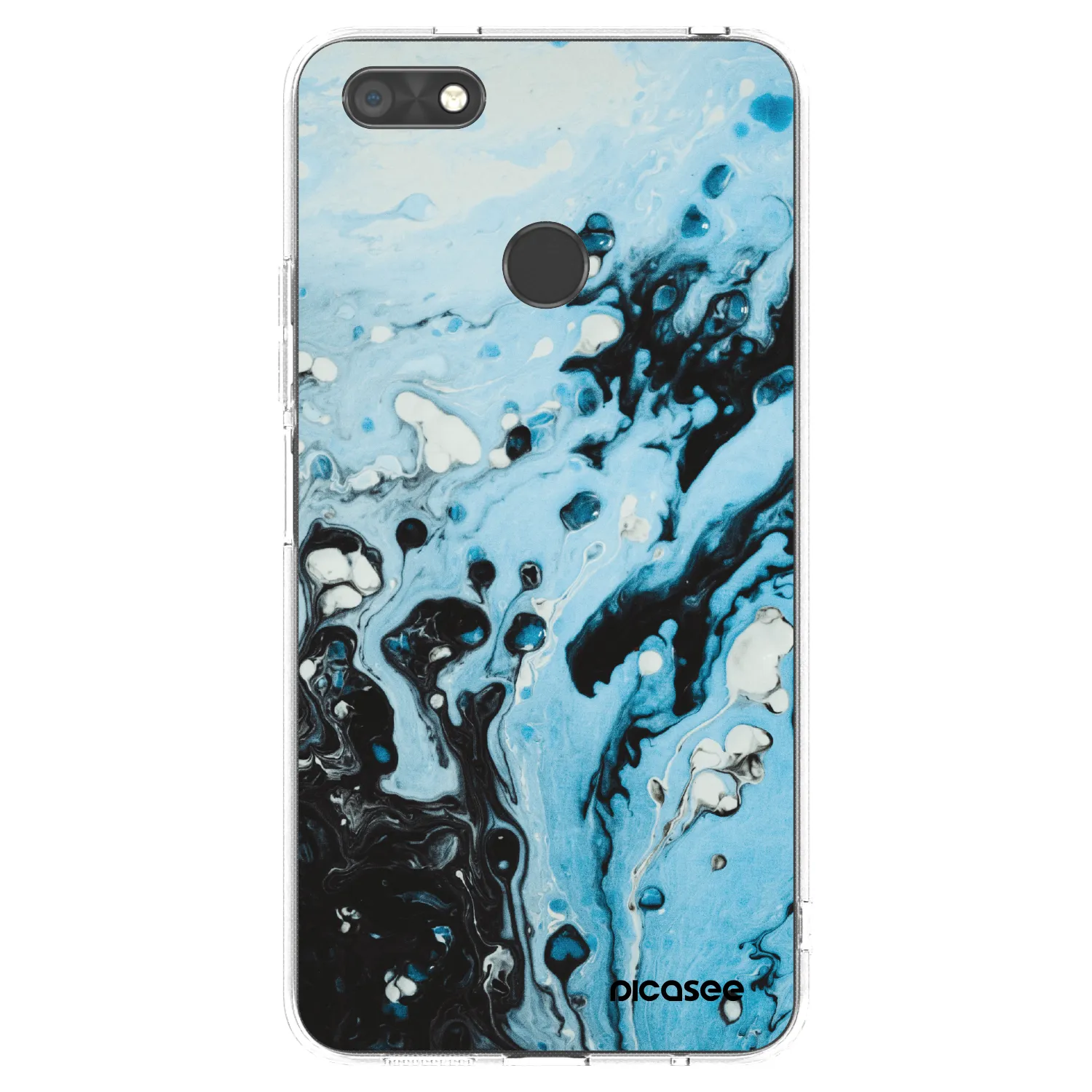 Picasee silikonowe przeźroczyste etui na Huawei P9 Lite Mini - Organic blue