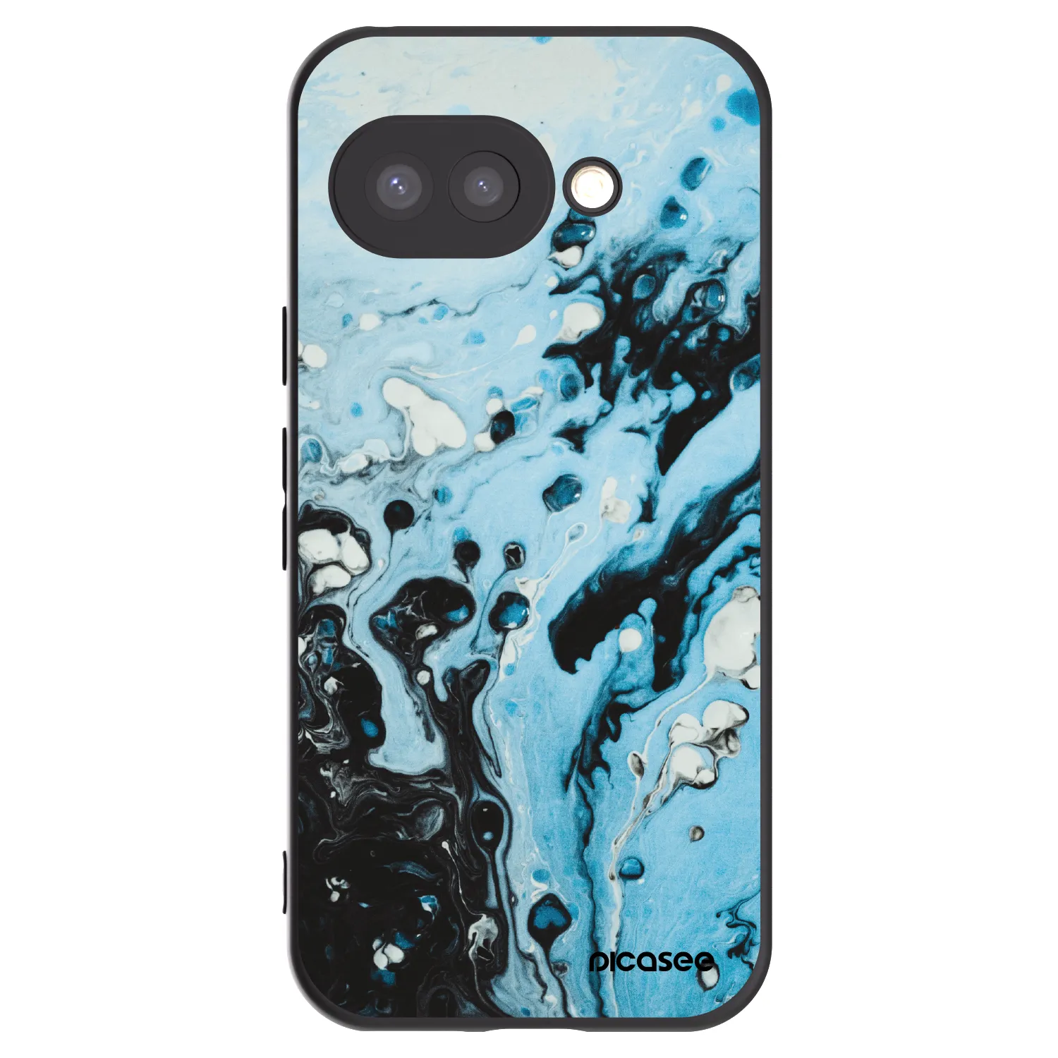 Picasee silikonowe czarne etui na Google Pixel 9a - Organic blue