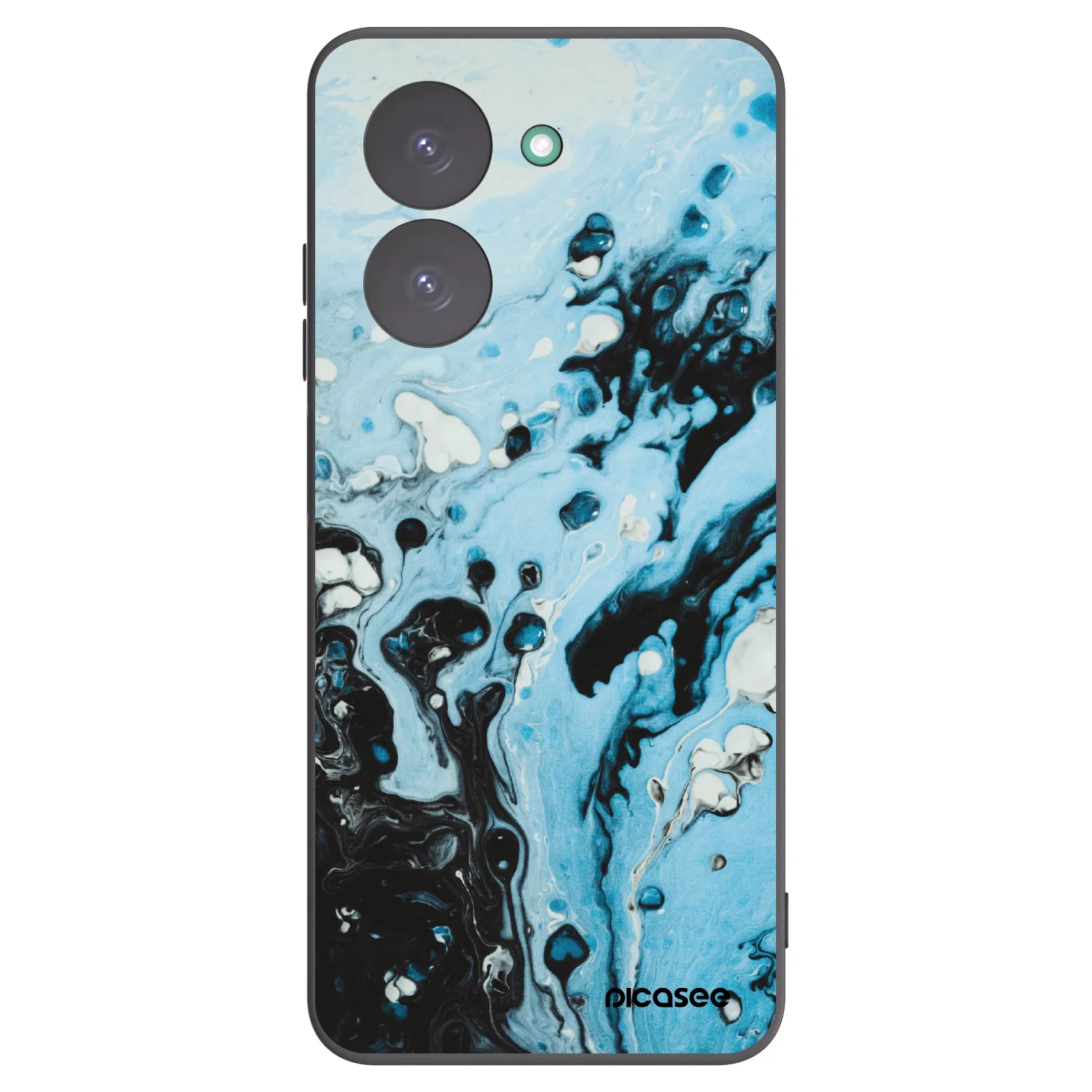 Picasee silikonowe czarne etui na Xiaomi Redmi A5 - Organic blue