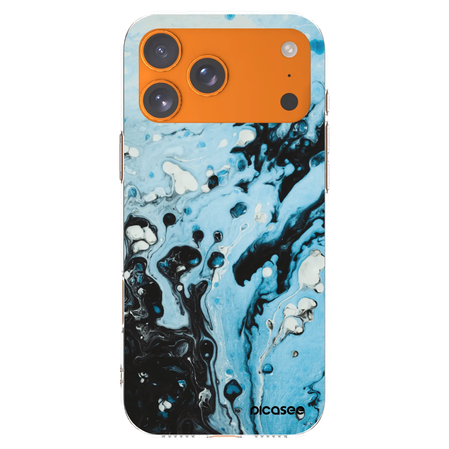 Picasee silikonowe przeźroczyste etui na Apple iPhone 17 Pro Max - Organic blue