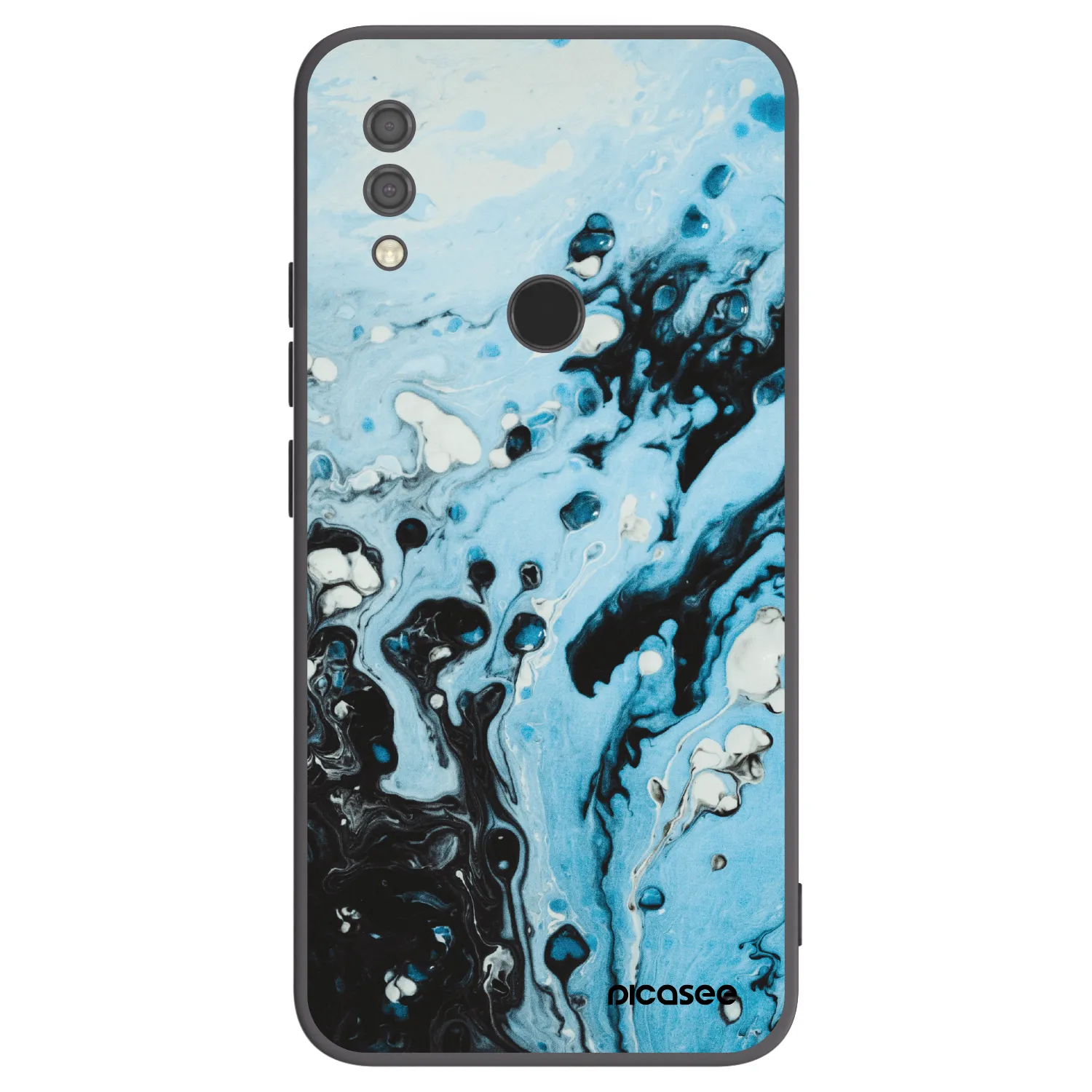 Picasee silikonowe czarne etui na Xiaomi Redmi 7 - Organic blue