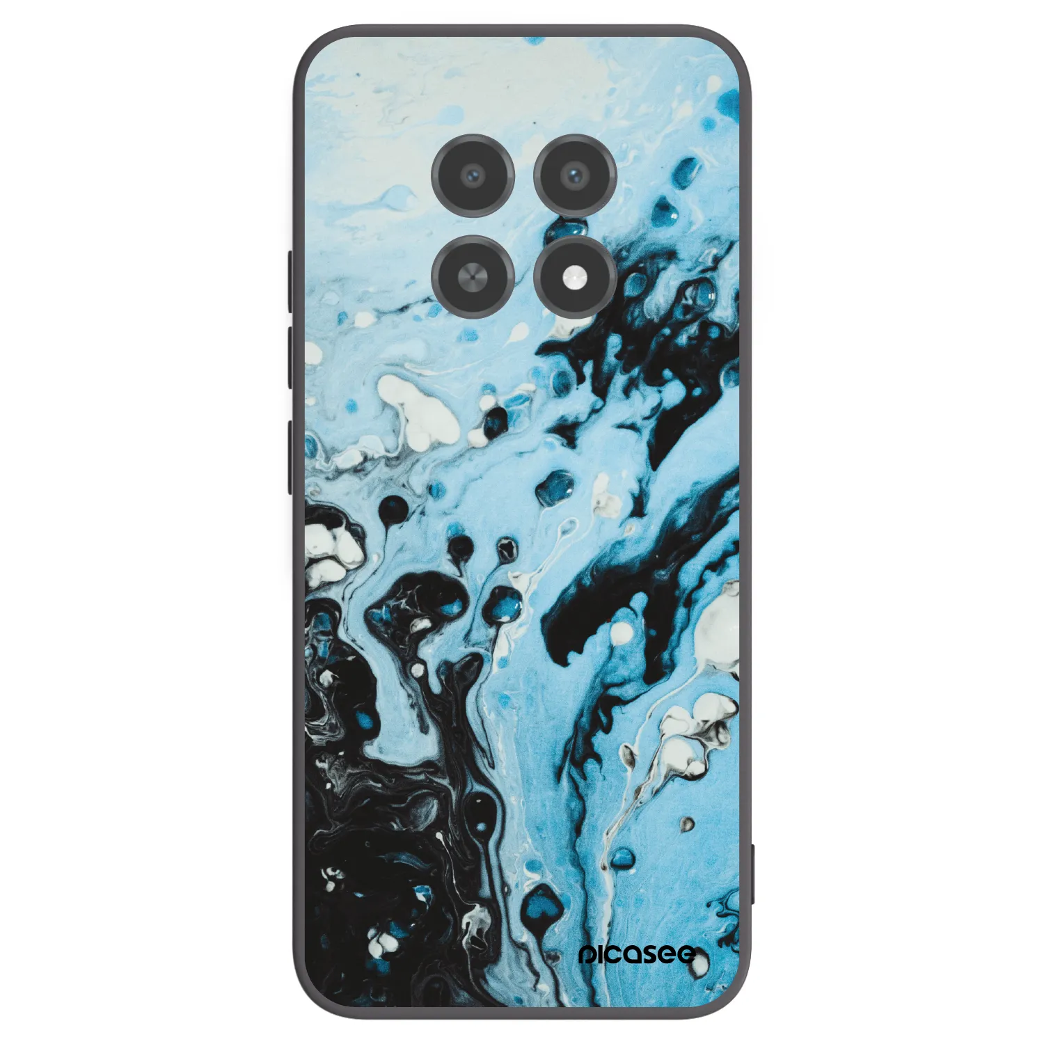 Picasee silikonowe czarne etui na Realme 12X - Organic blue