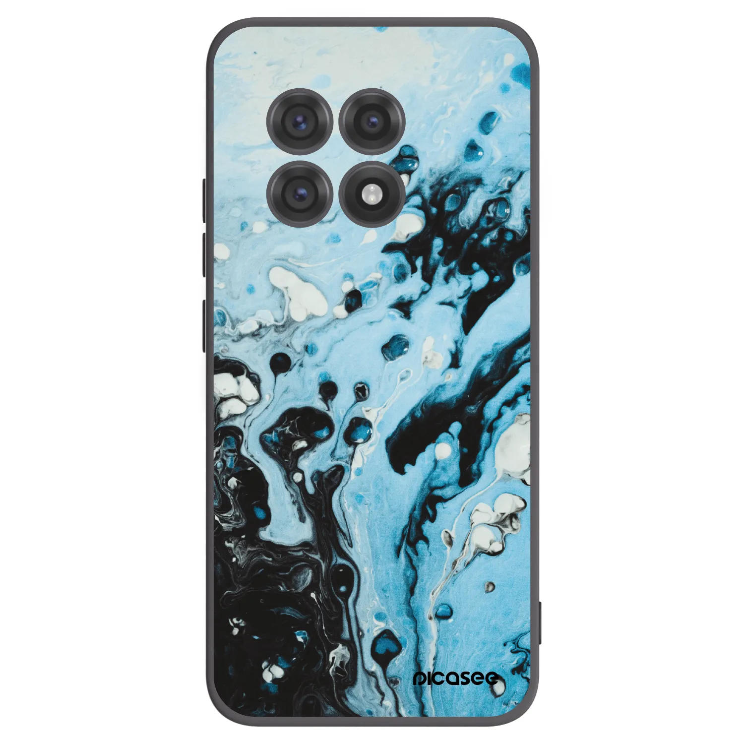 Picasee silikonowe czarne etui na OnePlus 13R 5G - Organic blue