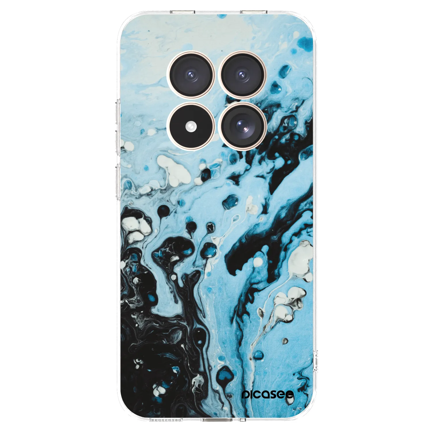 Picasee silikonowe przeźroczyste etui na Xiaomi Redmi Note 15 Pro 4G - Organic blue