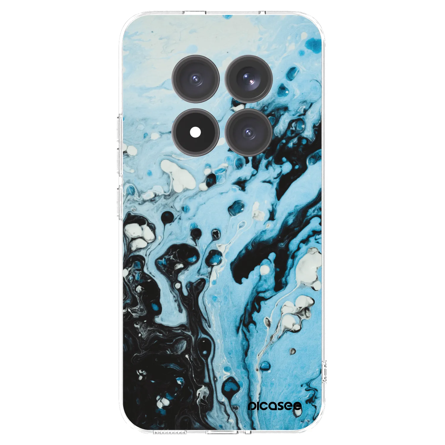 Picasee silikonowe przeźroczyste etui na Xiaomi Redmi Note 15 Pro+ - Organic blue