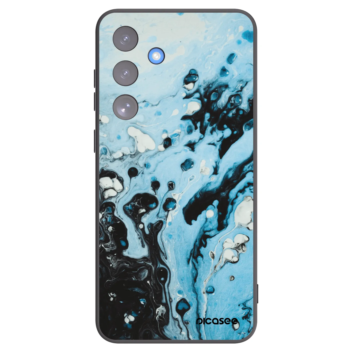 Picasee silikonowe czarne etui na Samsung Galaxy S25 FE 5G - Organic blue