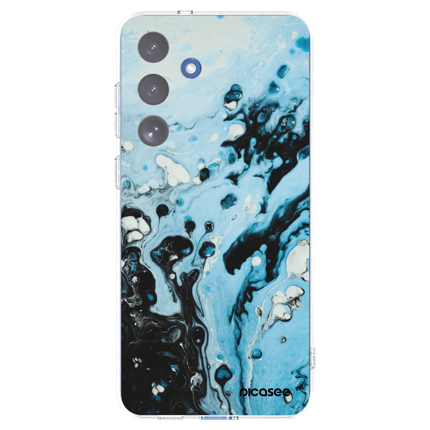 Picasee silikonowe przeźroczyste etui na Samsung Galaxy S25 FE 5G - Organic blue