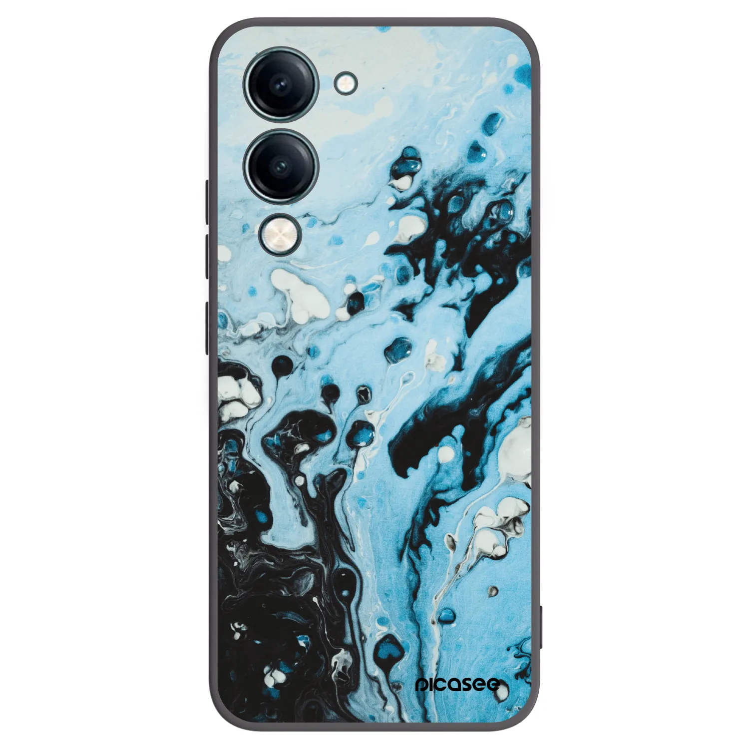 Picasee silikonowe czarne etui na Vivo Y29s 5G - Organic blue