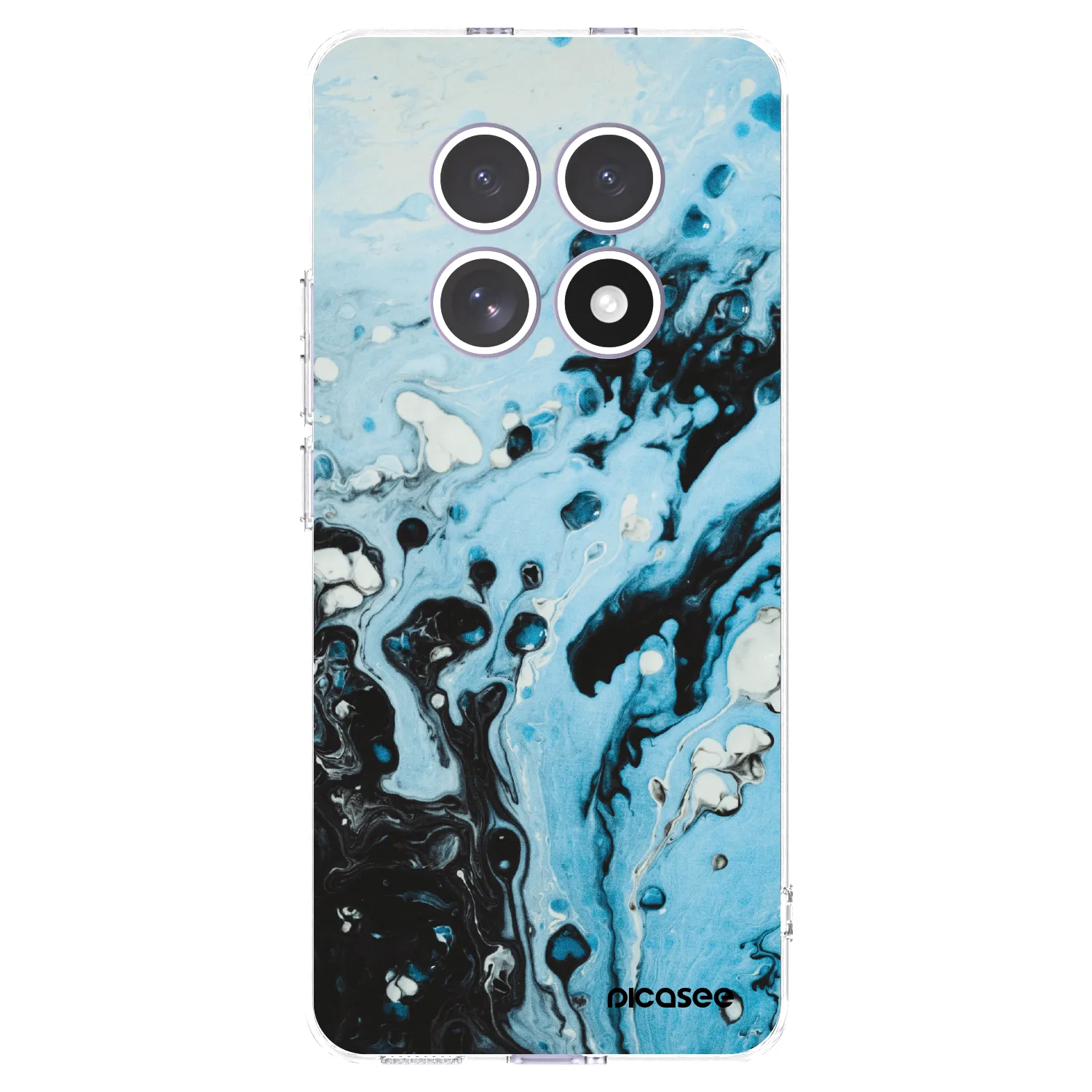 Picasee silikonowe przeźroczyste etui na Xiaomi Redmi Note 15 4G - Organic blue