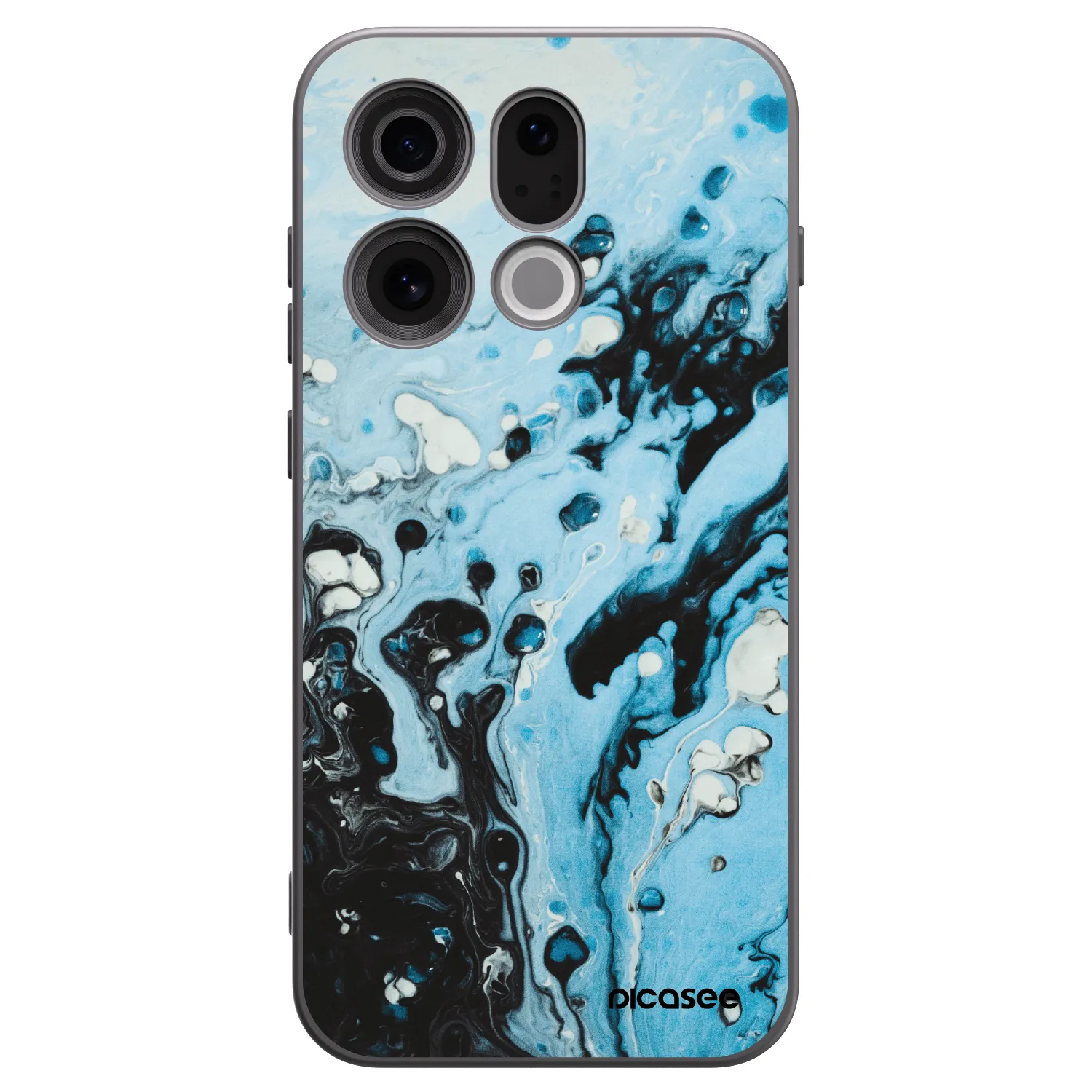 Picasee silikonowe czarne etui na OPPO Find X9 - Organic blue