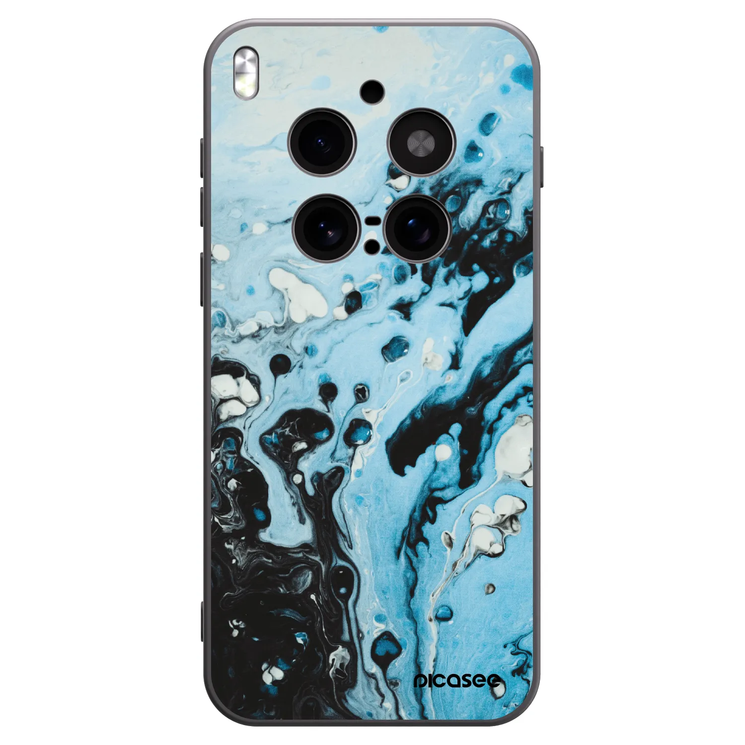 Picasee silikonowe czarne etui na Vivo X300 Pro - Organic blue