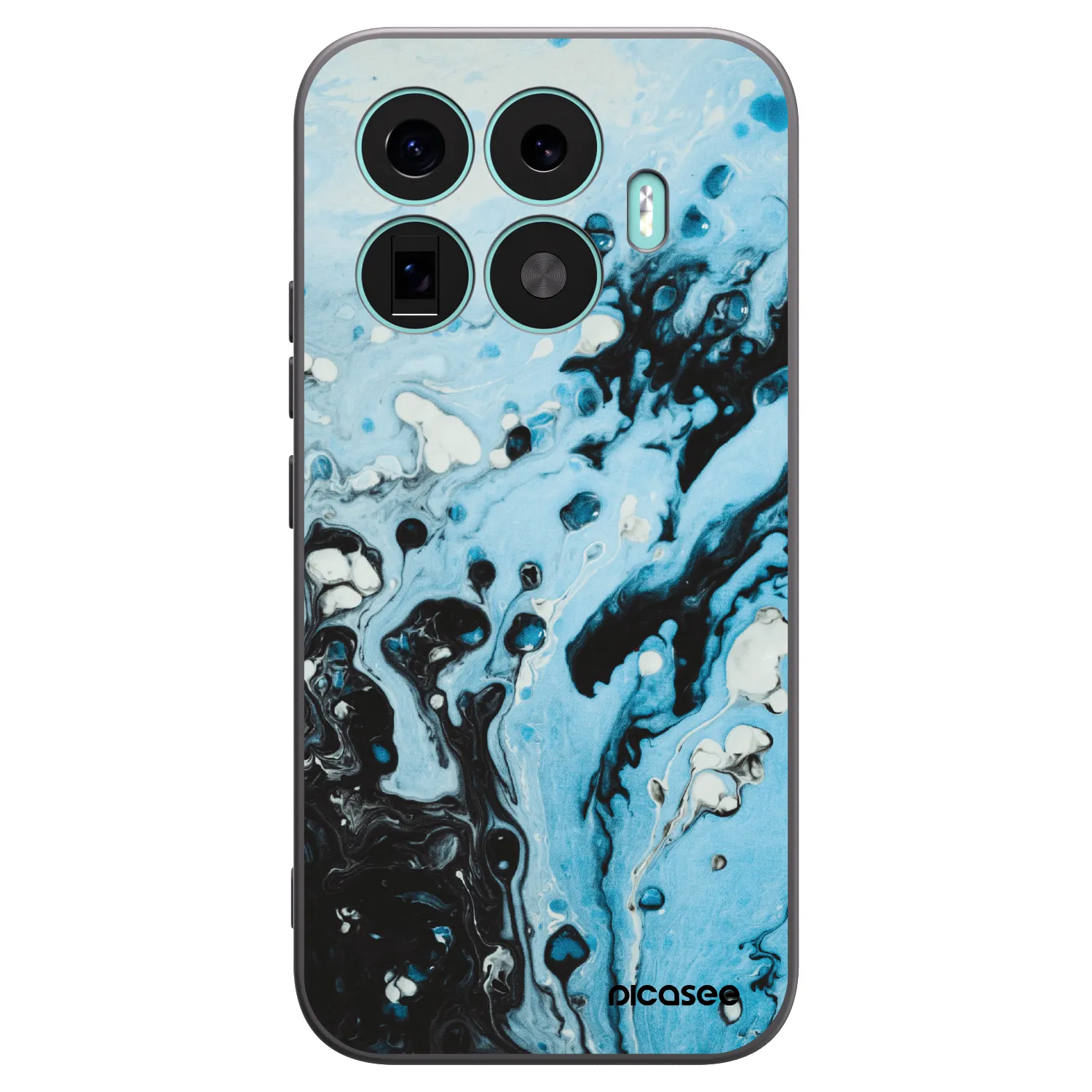 Picasee silikonowe czarne etui na Xiaomi 17T - Organic blue