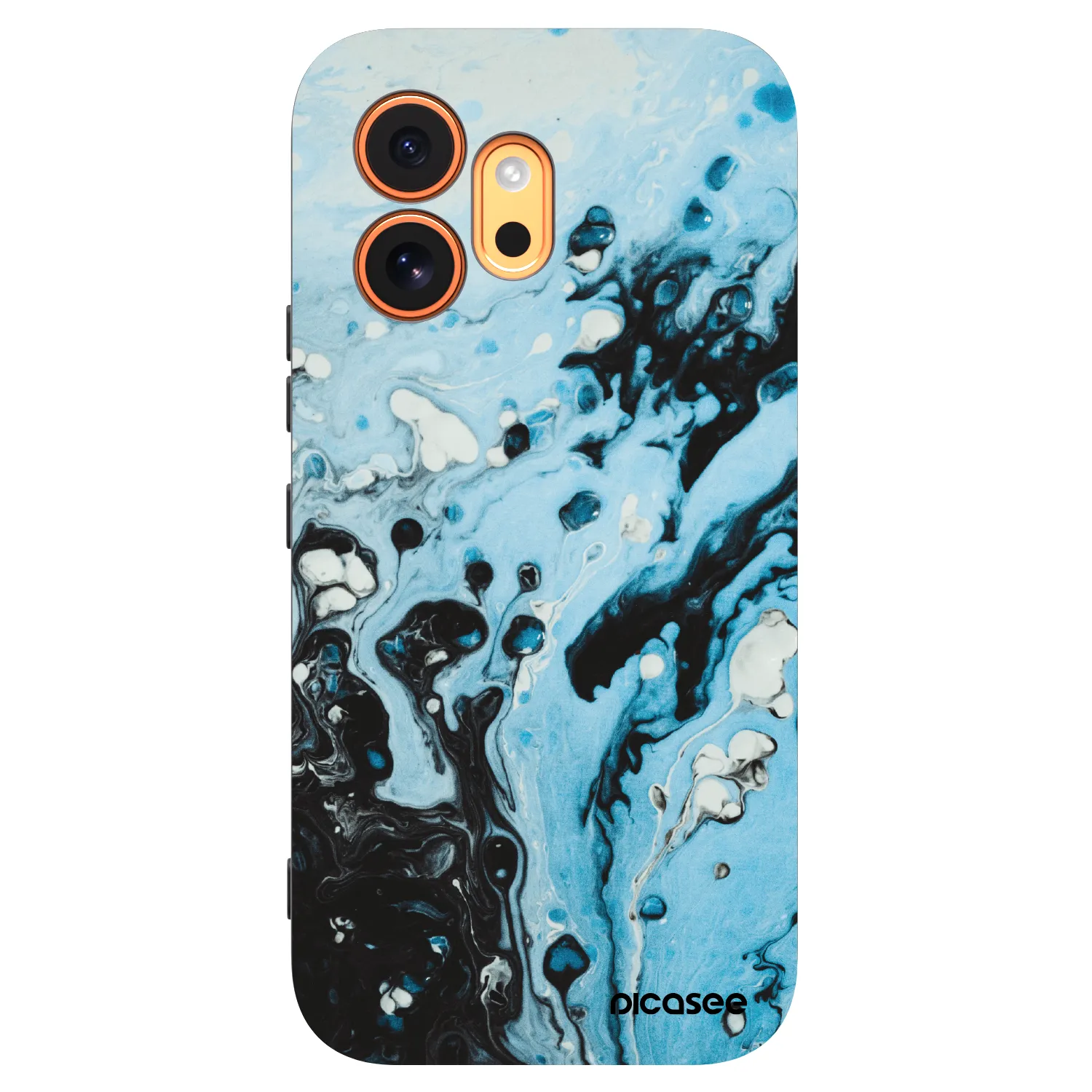 Picasee silikonowe czarne etui na Honor 600 - Organic blue