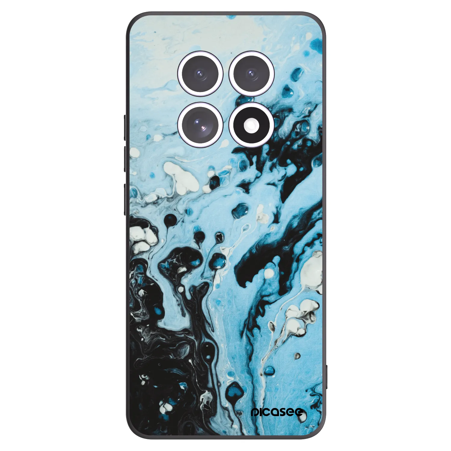 Picasee silikonowe czarne etui na Xiaomi Redmi Note 15 5G - Organic blue