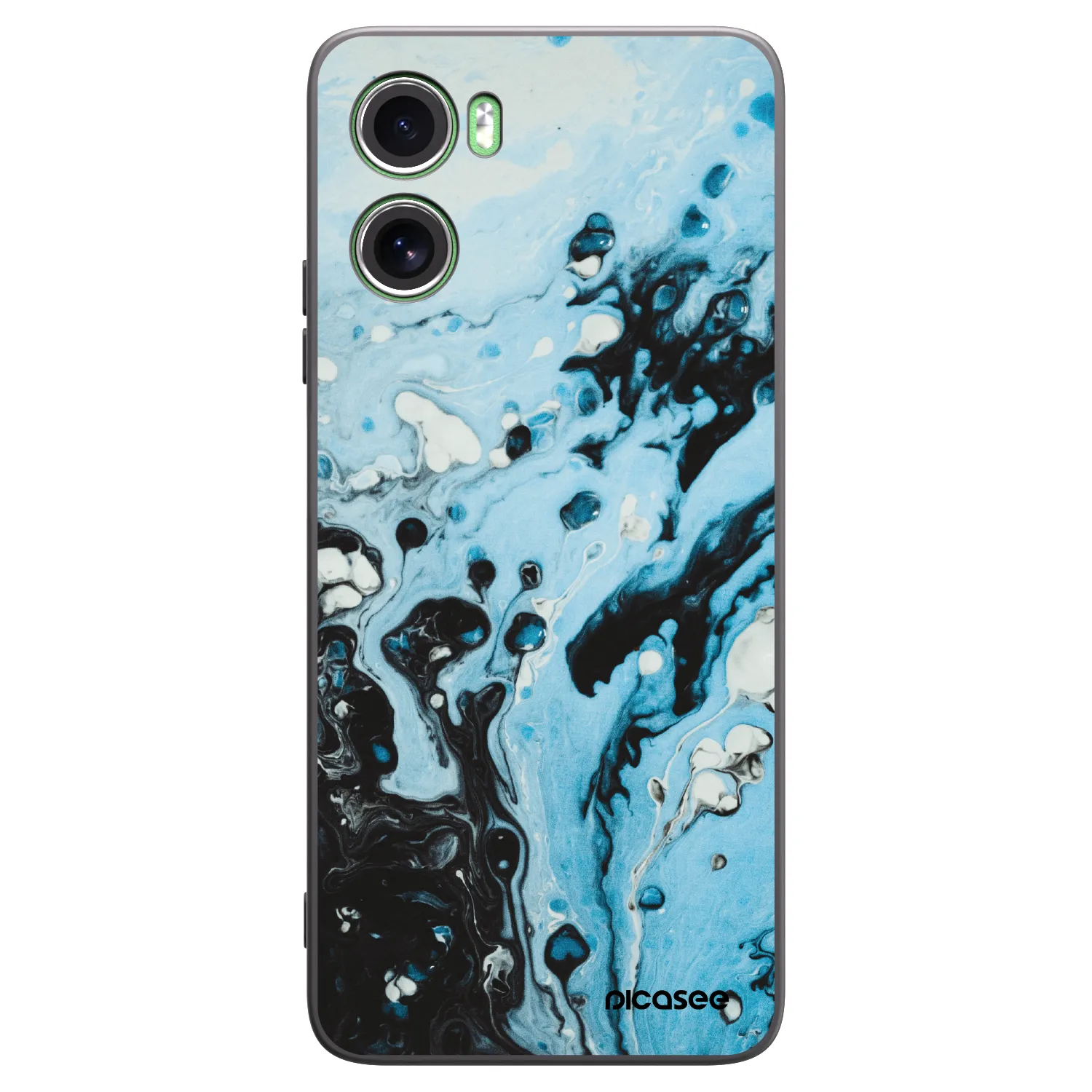 Picasee silikonowe czarne etui na Motorola Moto G06 - Organic blue