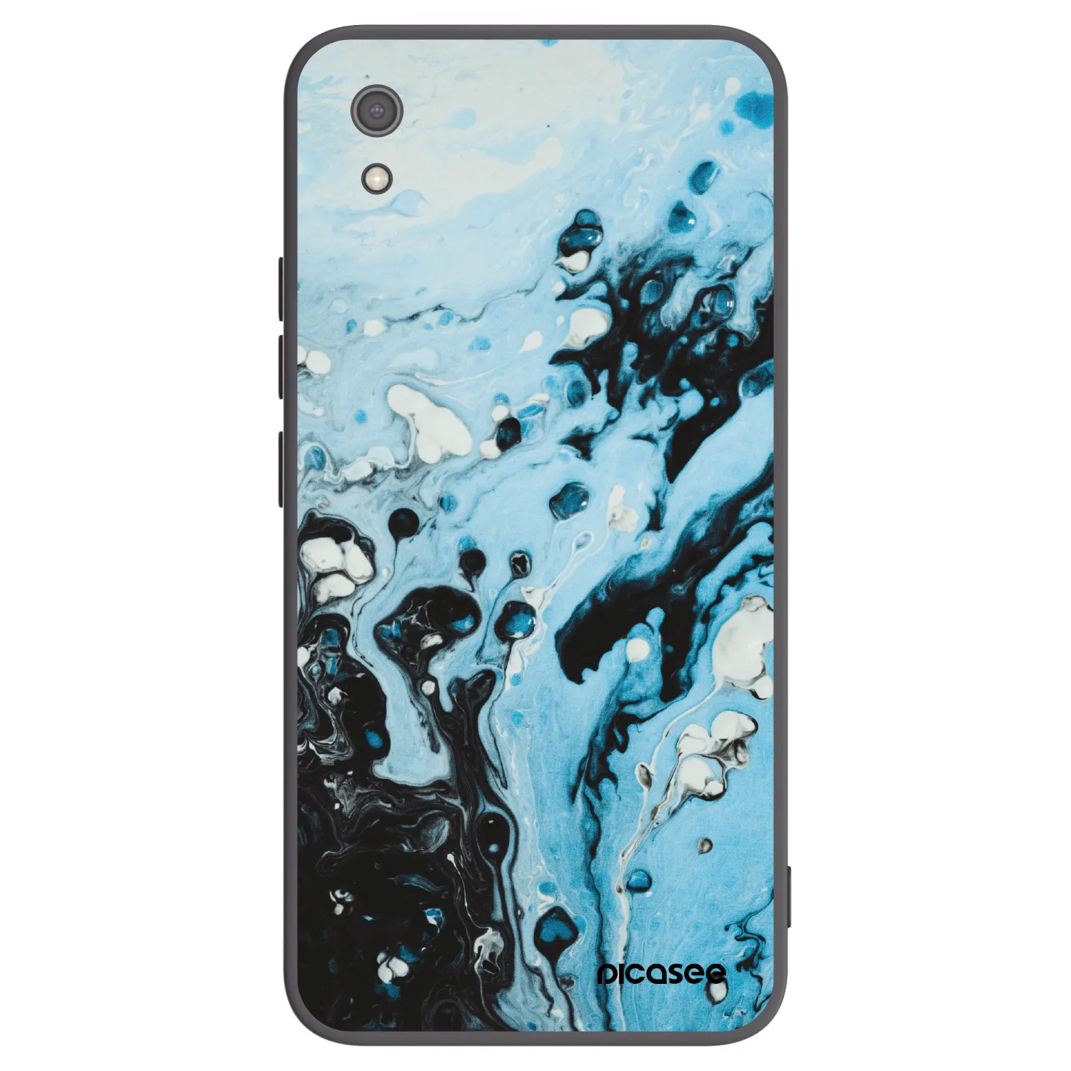 Picasee silikonowe czarne etui na Xiaomi Redmi 7A - Organic blue
