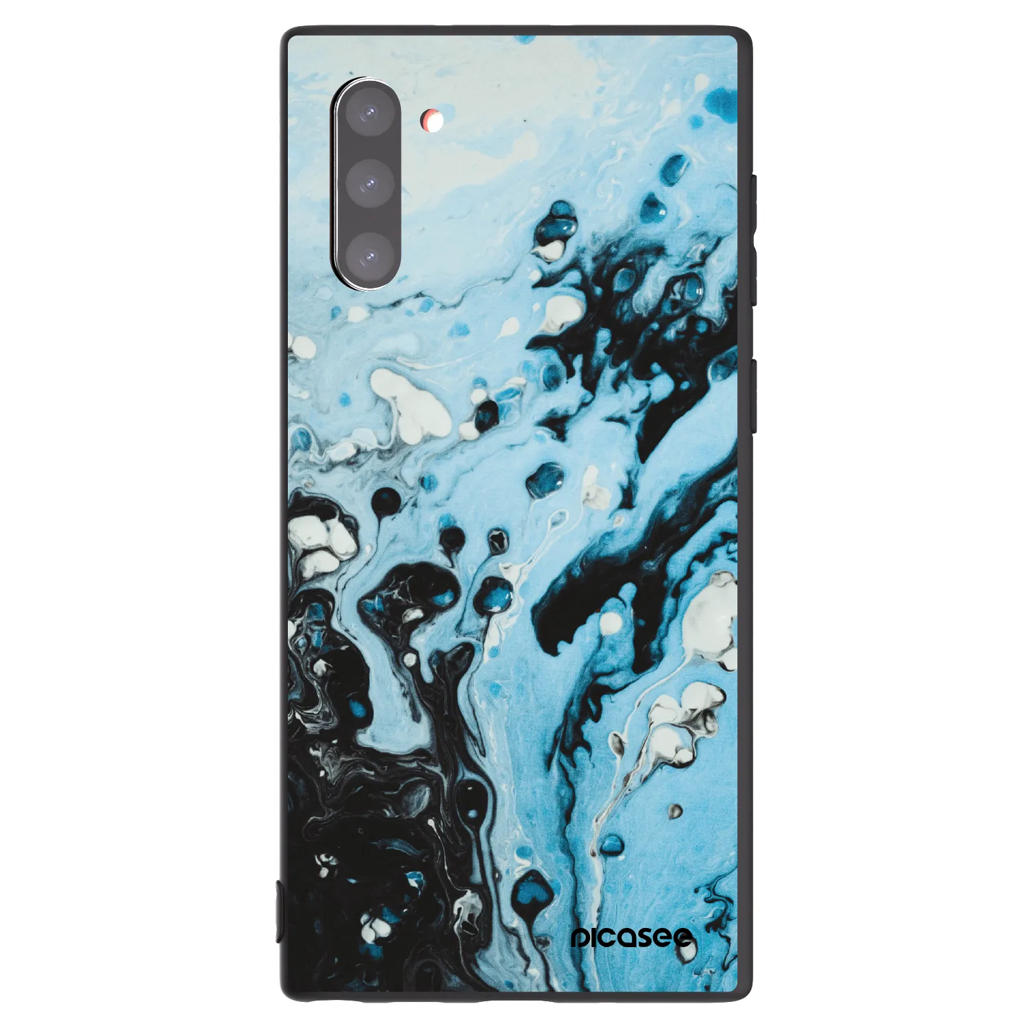 Picasee silikonowe czarne etui na Samsung Galaxy Note 10 N970F - Organic blue